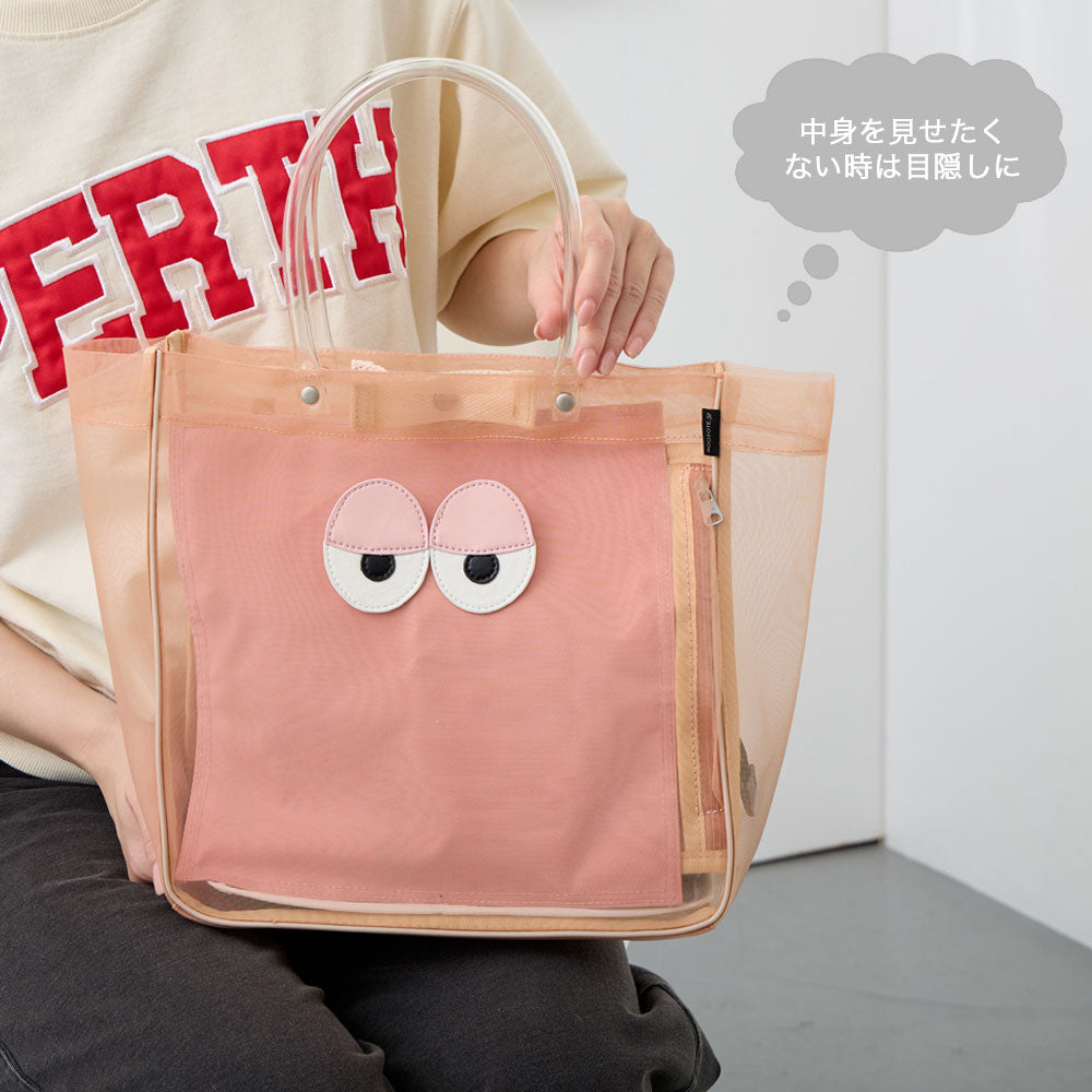 🆕【⭐訂購⭐】日本直送 🇯🇵🌀Rootote Square Gaze 系列 可愛 網眼 半透明 #Totebag (連收納袋)［4款選］🌀 [ELJD-0144][261116]