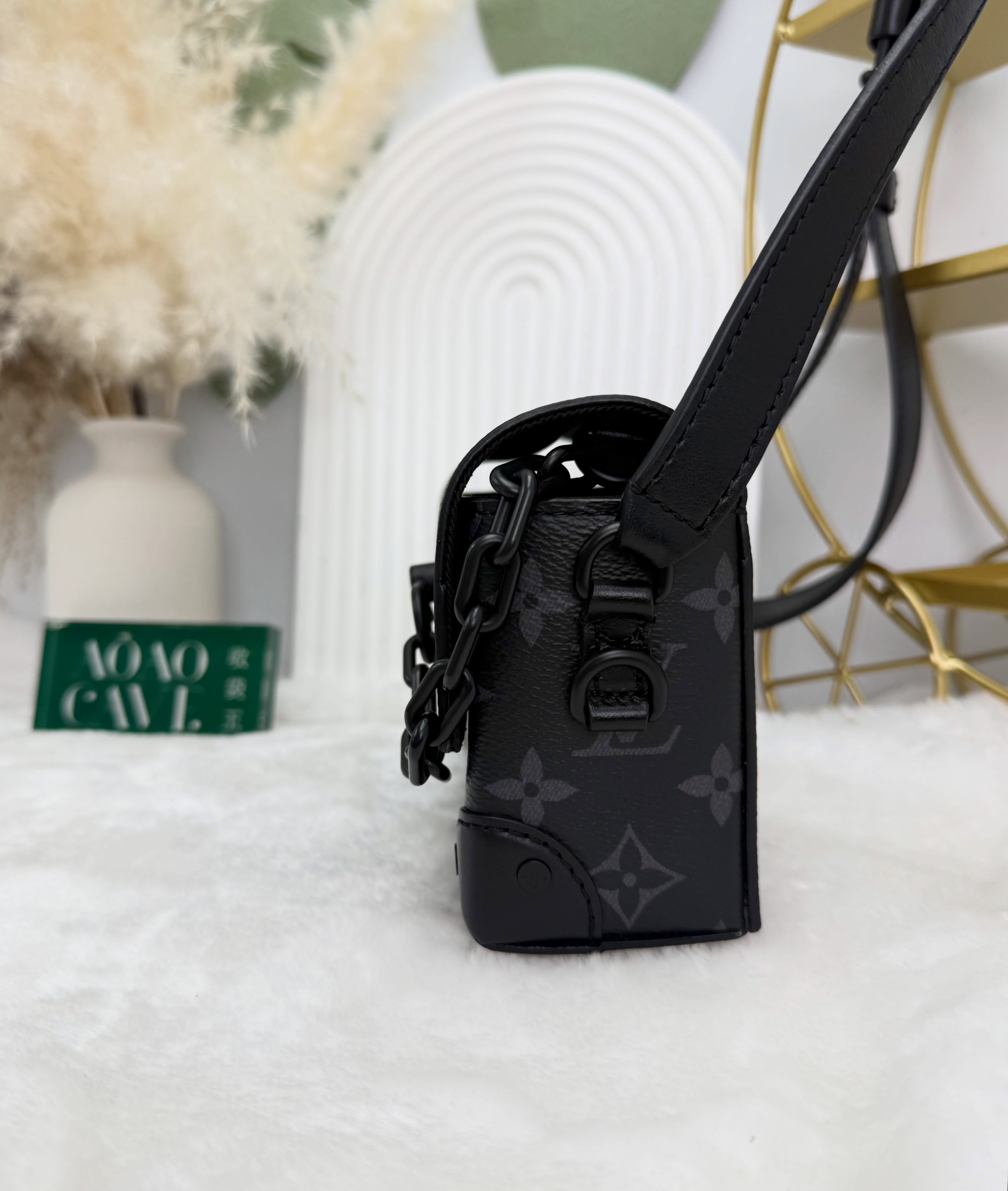 LV🛍️PRE OWNED 👜黑色老花 Steamer 晶片款 單肩斜肩包 有塵袋有盒🖤