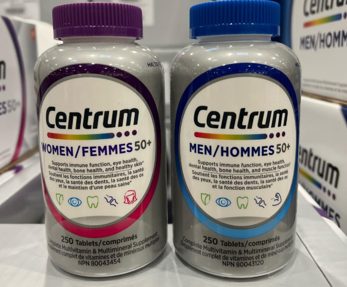 加拿大直送 善存 50+ 女/男士綜合維他命/礦物質 250片