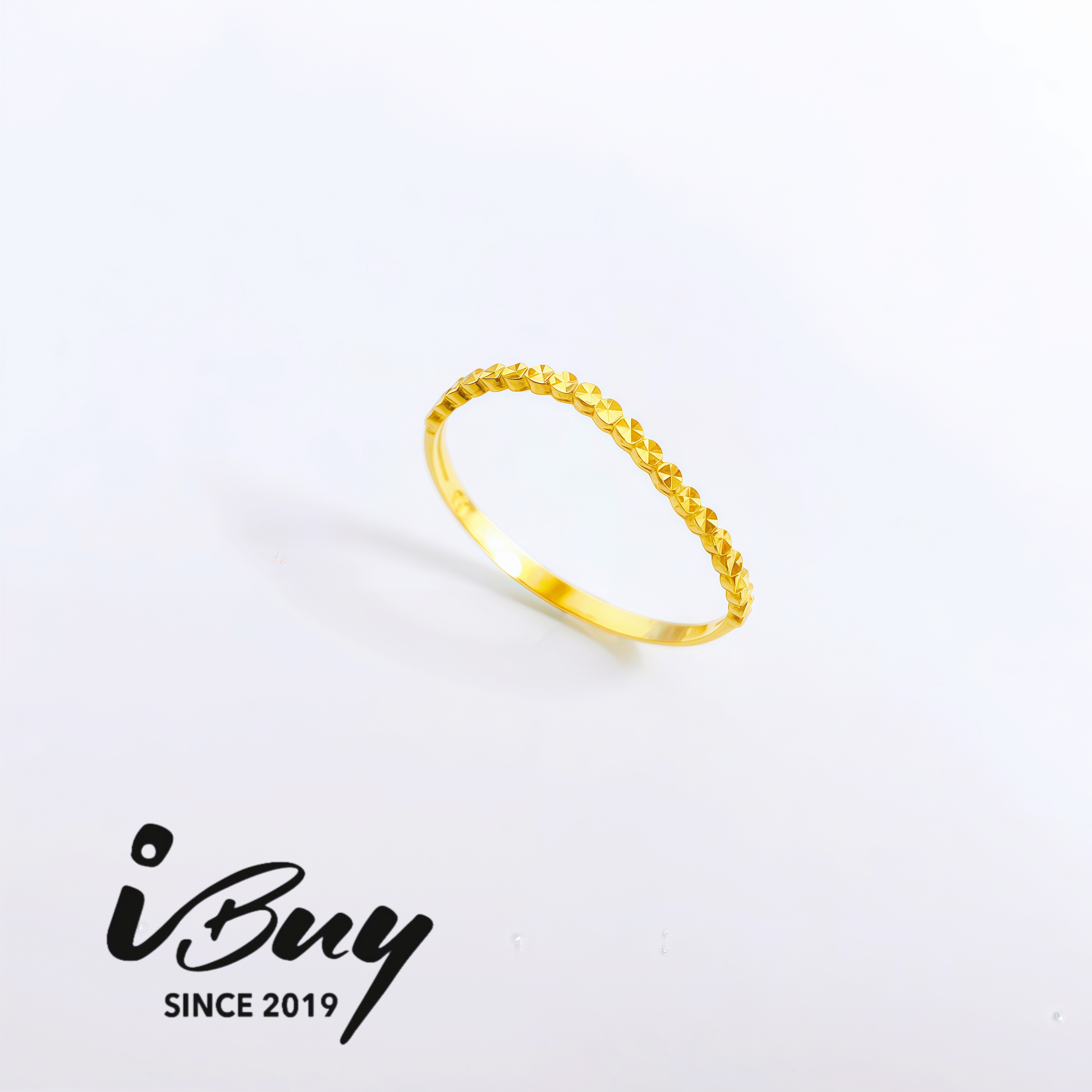 916 GOLD * CUT WAVE RING 10 爆闪花瓣戒指