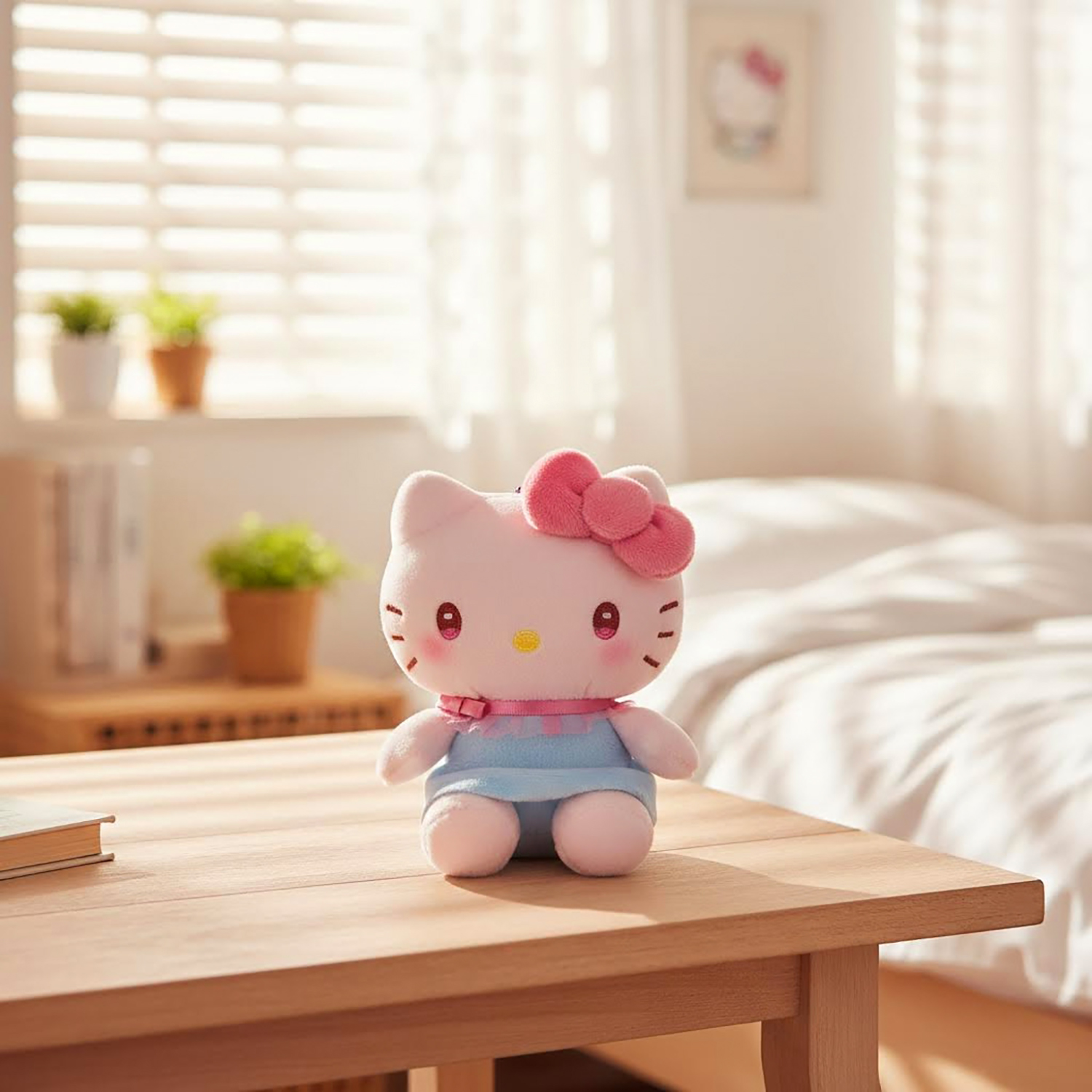 Sanrio - 公仔掛飾 (淺藍色Hello Kitty芭蕾舞裙子款)