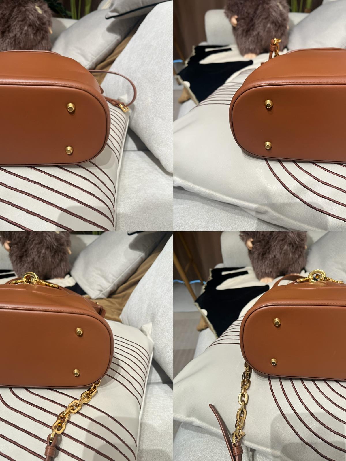 Dior C'EST Christian Dior Calfskin Medium Tan 100%Authentic, 98%New ✅Dust bag