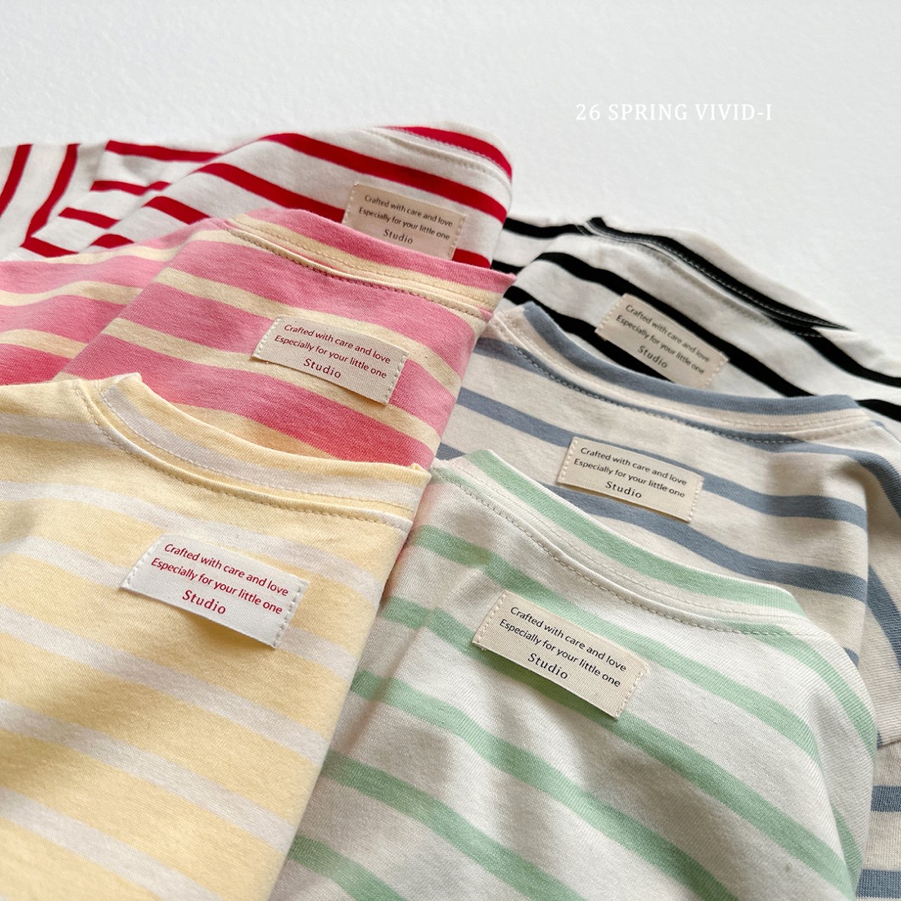 🌸預訂 韓國直送🌸🇰🇷VIVIDI六色清新條紋寬鬆長袖上衣