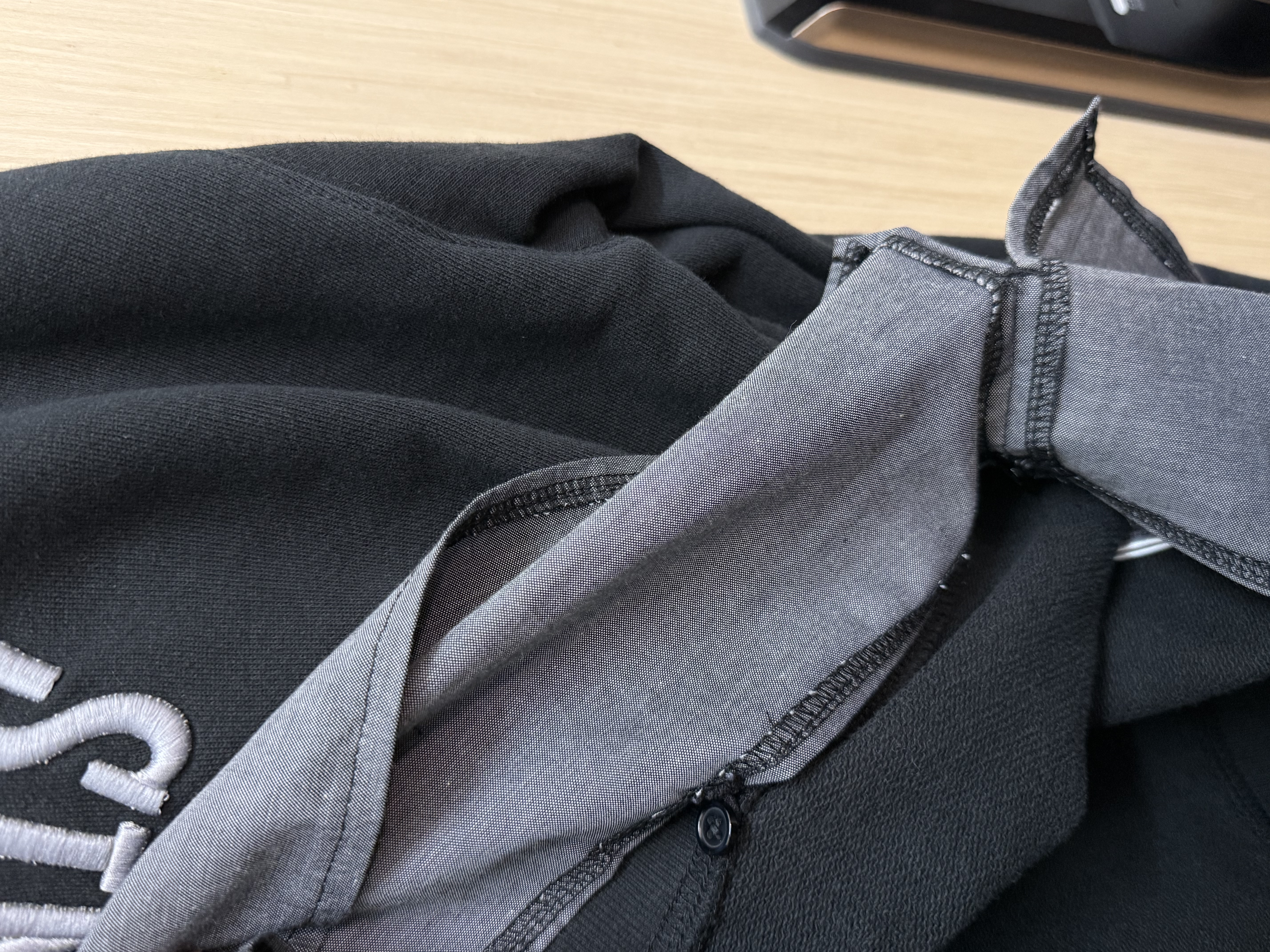 可拆領假兩件衛衣（灰黑色）