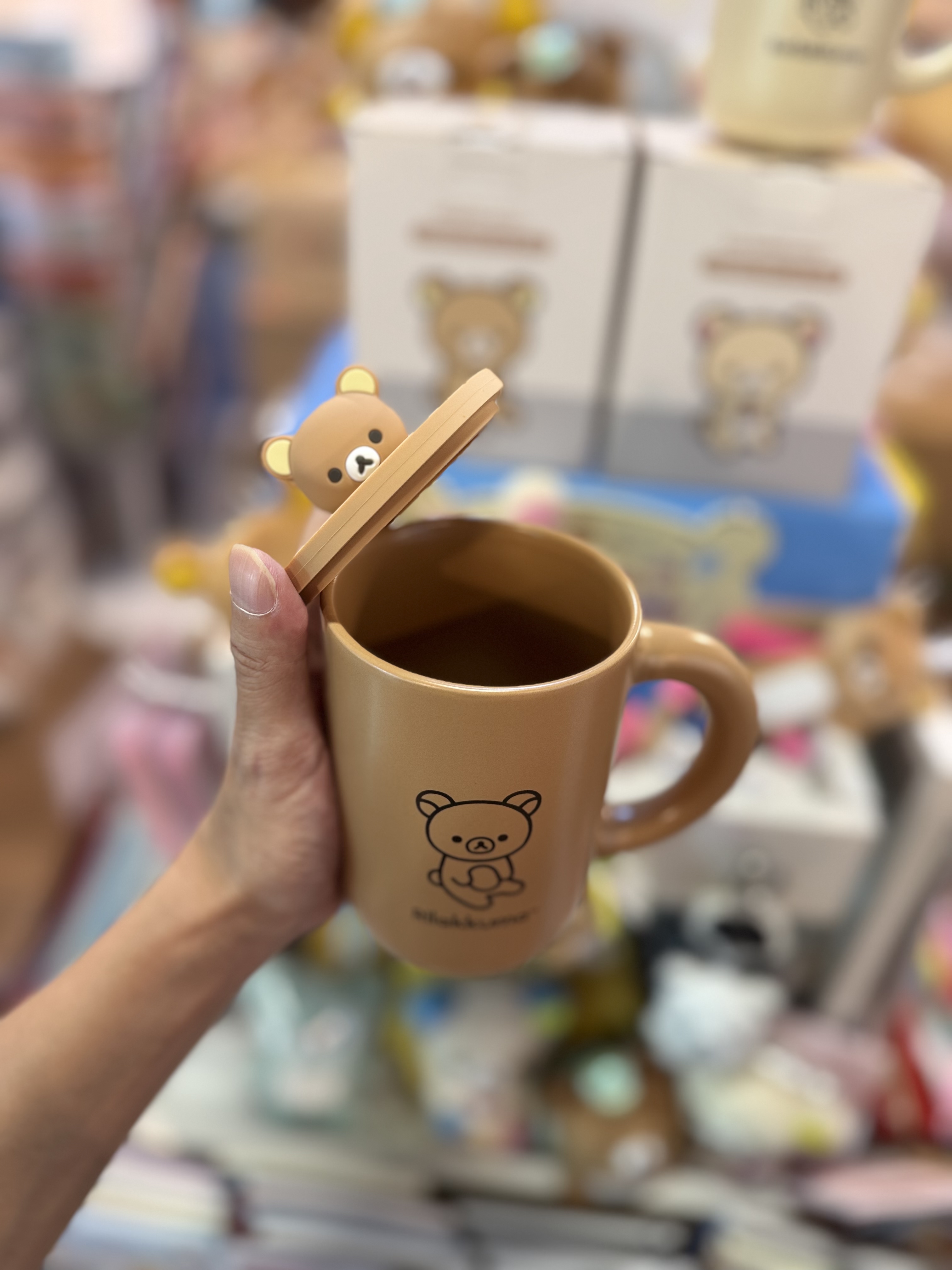 《現貨》全新韓國限定 Rilakkuma連蓋陶瓷杯