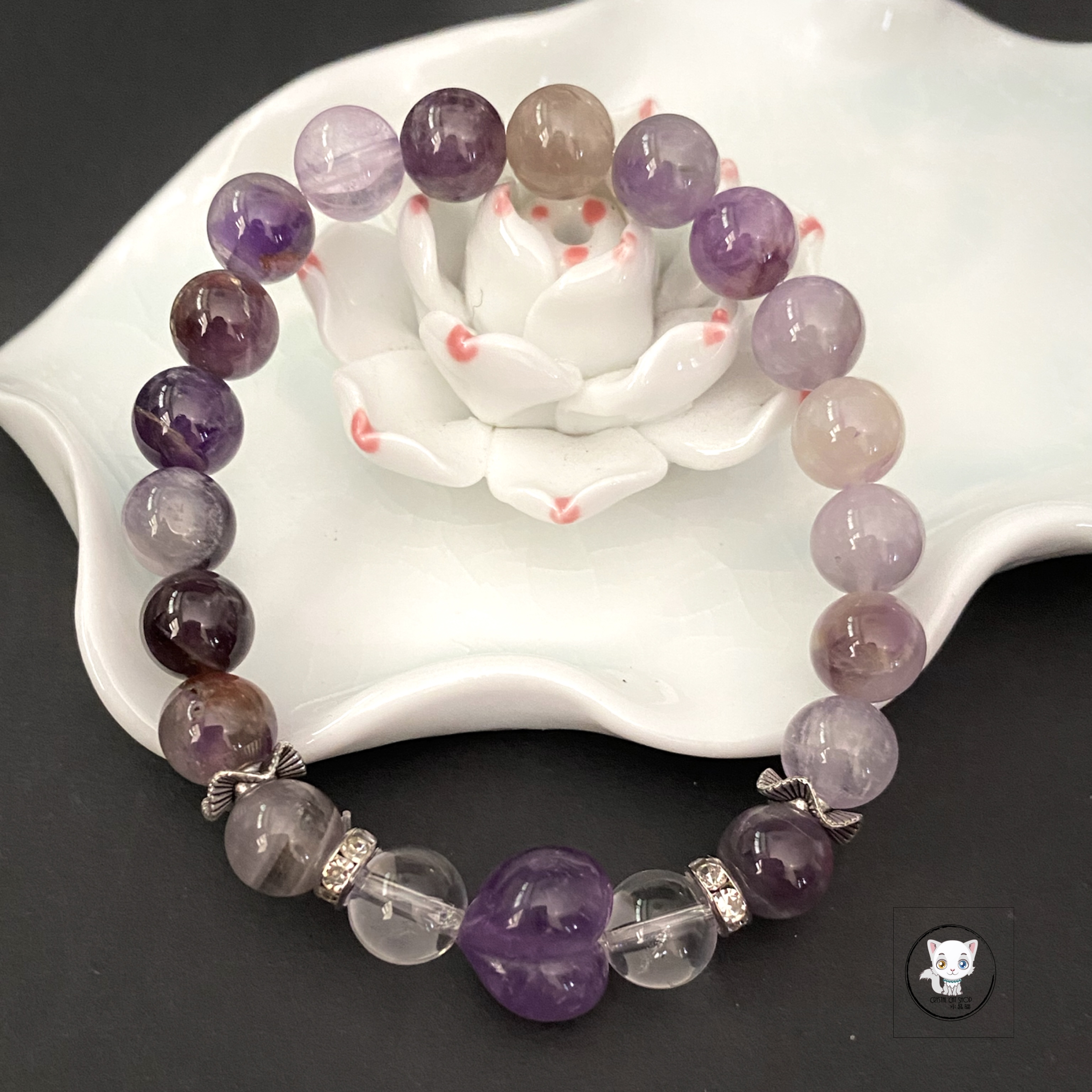 天然紫水晶設計款手鏈 8.5mm