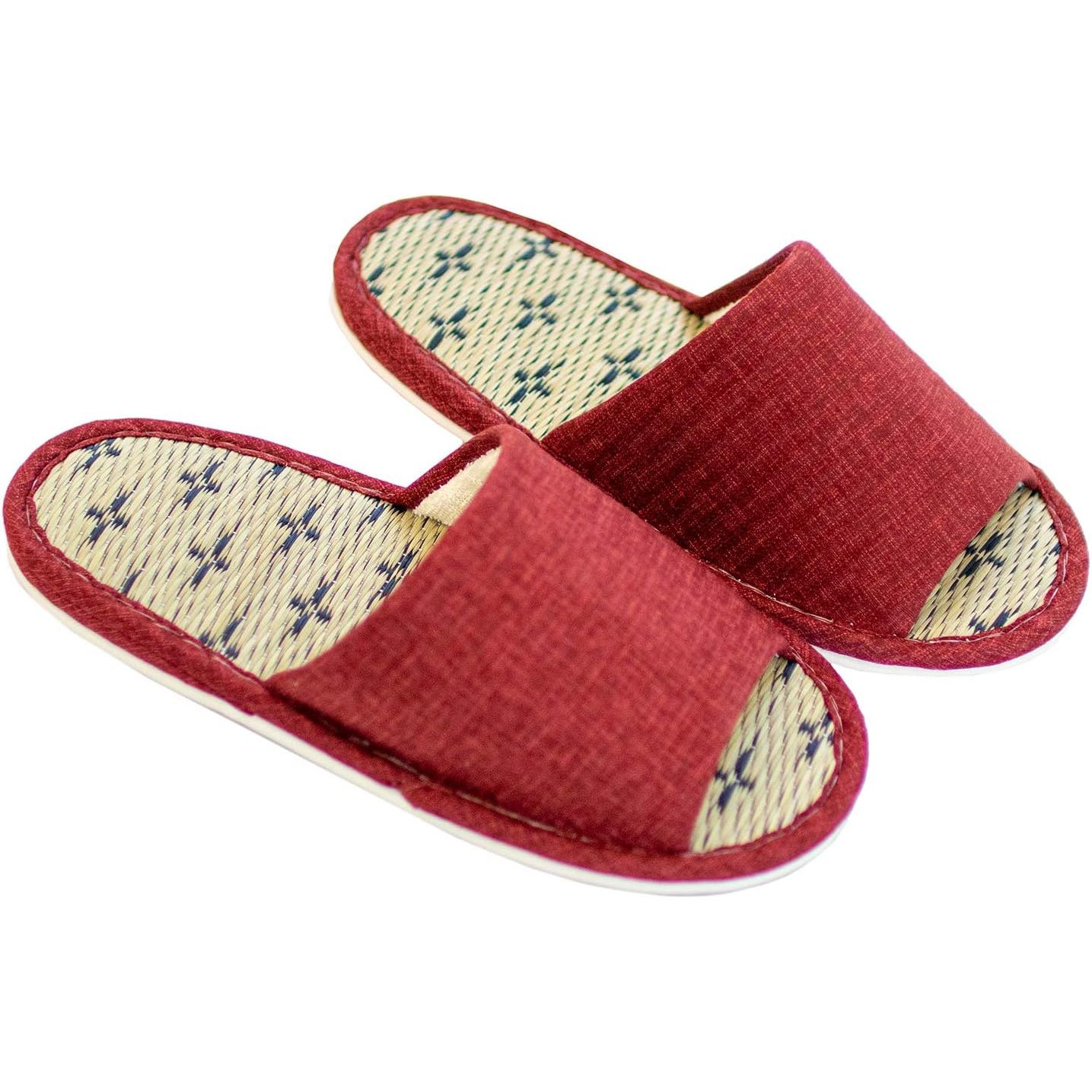 🔥🔥【日本製《OKA》天然藺草透氣室內草蓆拖鞋】女士 | M碼