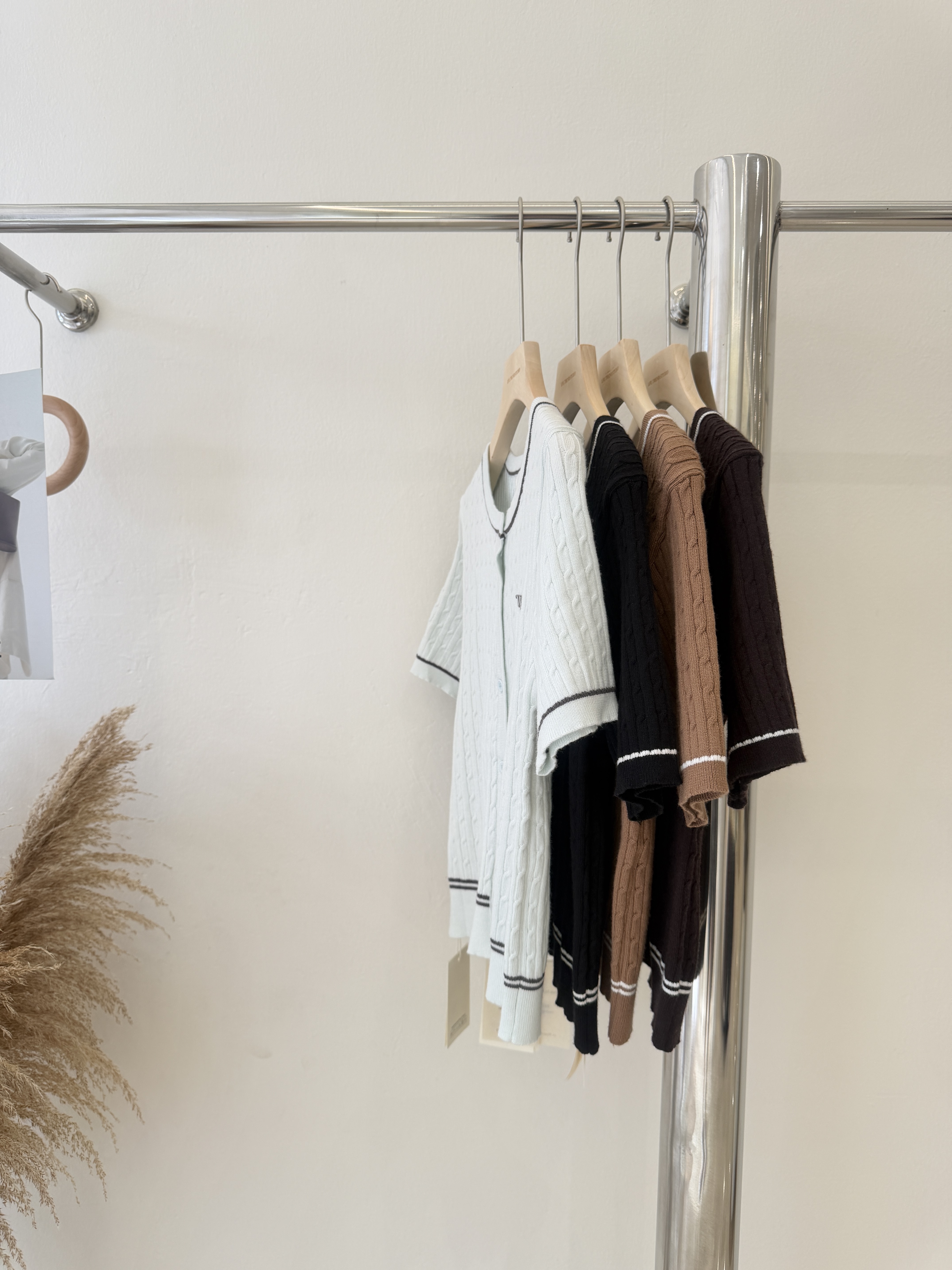 6524 小香风撞色针织短袖