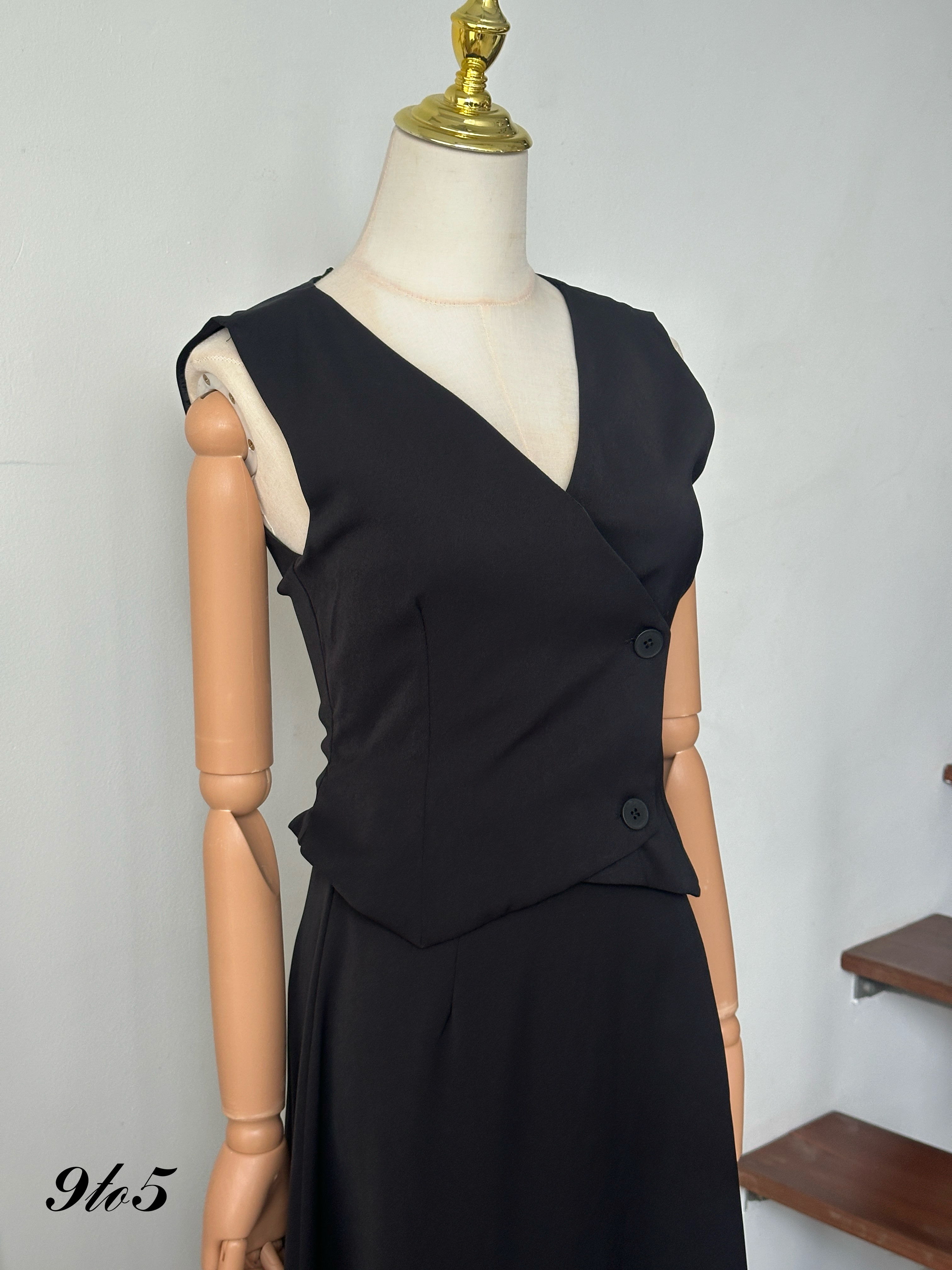 D2336 Fake Two-Piece Dress - 3 Colors