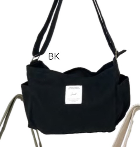JOUET 帆布斜孭拉鍊袋 J6732BK