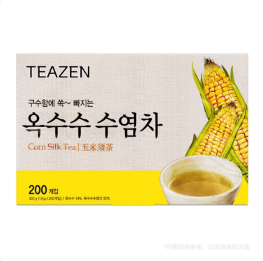 韓國TEAZEN 粟米鬚茶 玉米須茶包 (1.5克 X 200包) 去水腫祛濕 Corn SilkTea 300g 平行進口