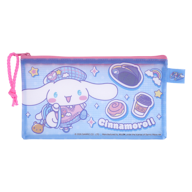 Cinnamoroll PVC Mesh Bag w/ Zipper (M - Glitter) PVC 面網底拉鍊快勞袋 (中) (閃紗料)