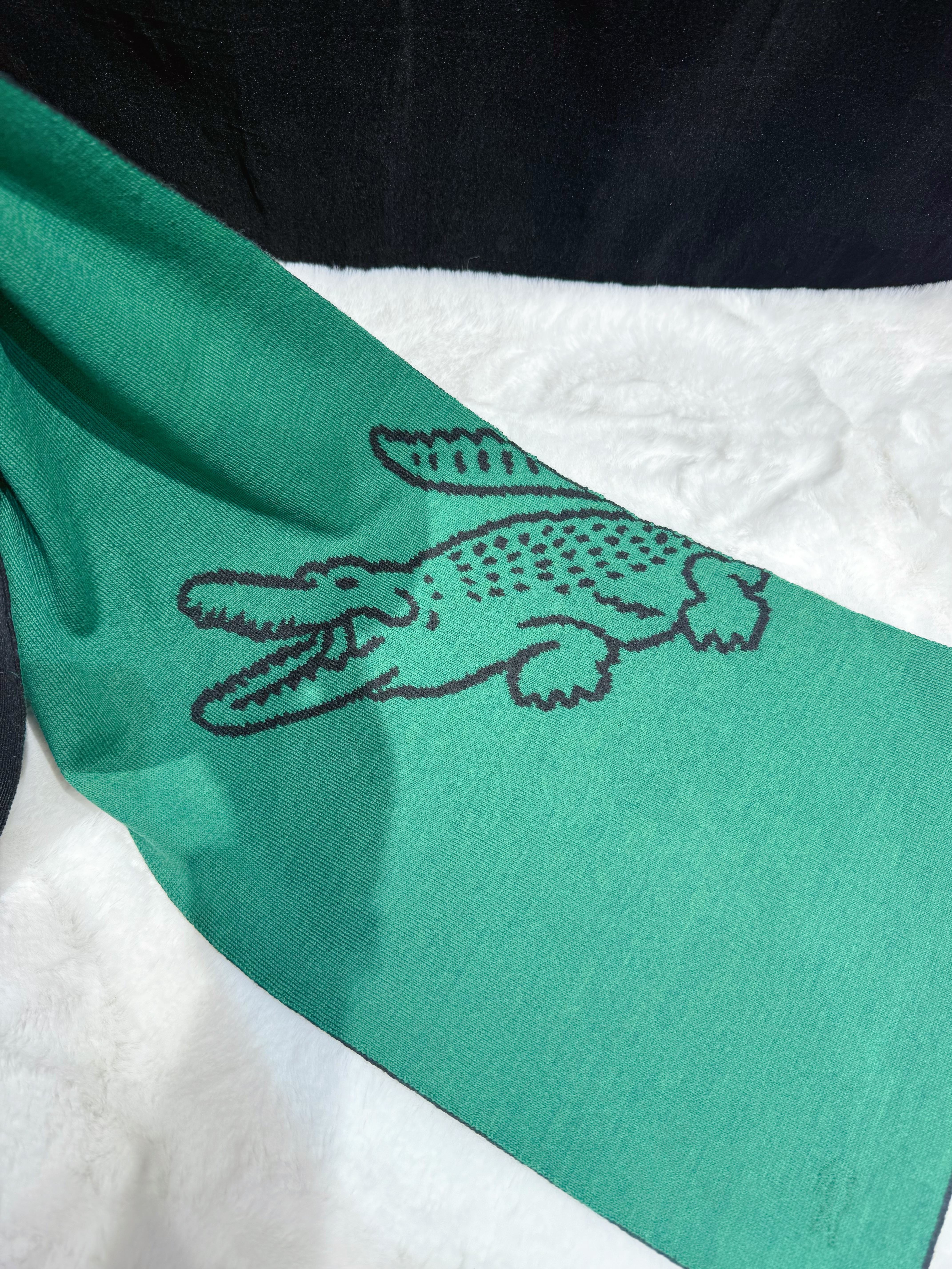 Lacoste scarf green/blk