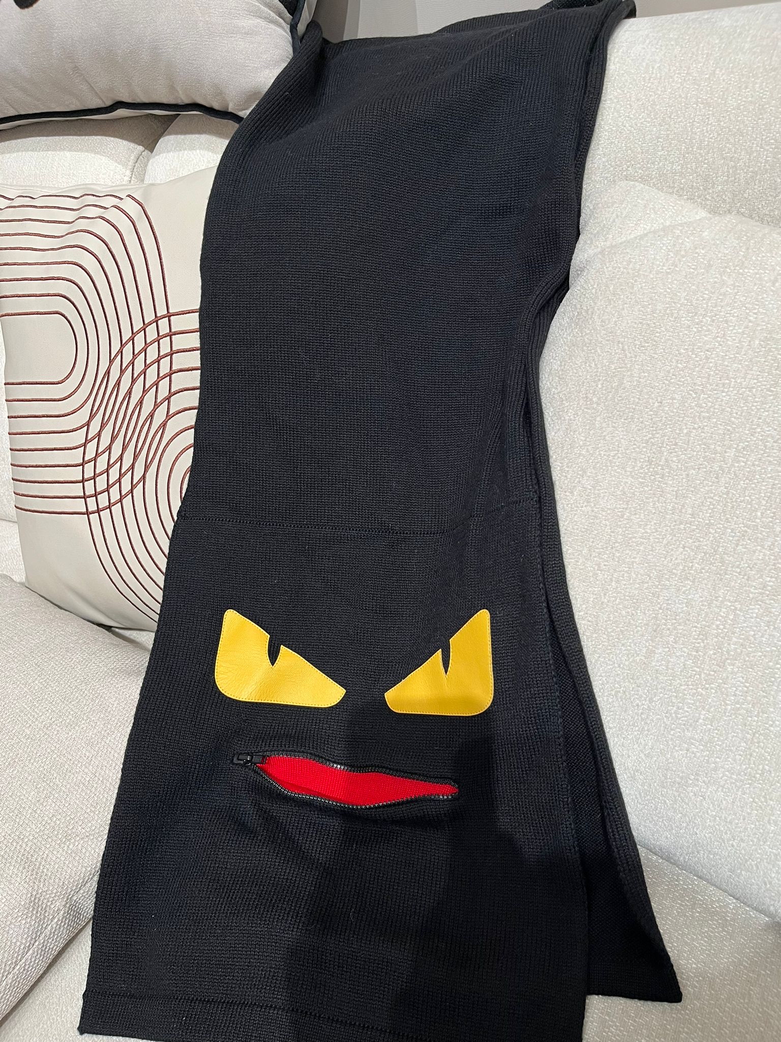 Fendi Monster Scarf 100%Authentic,98%new