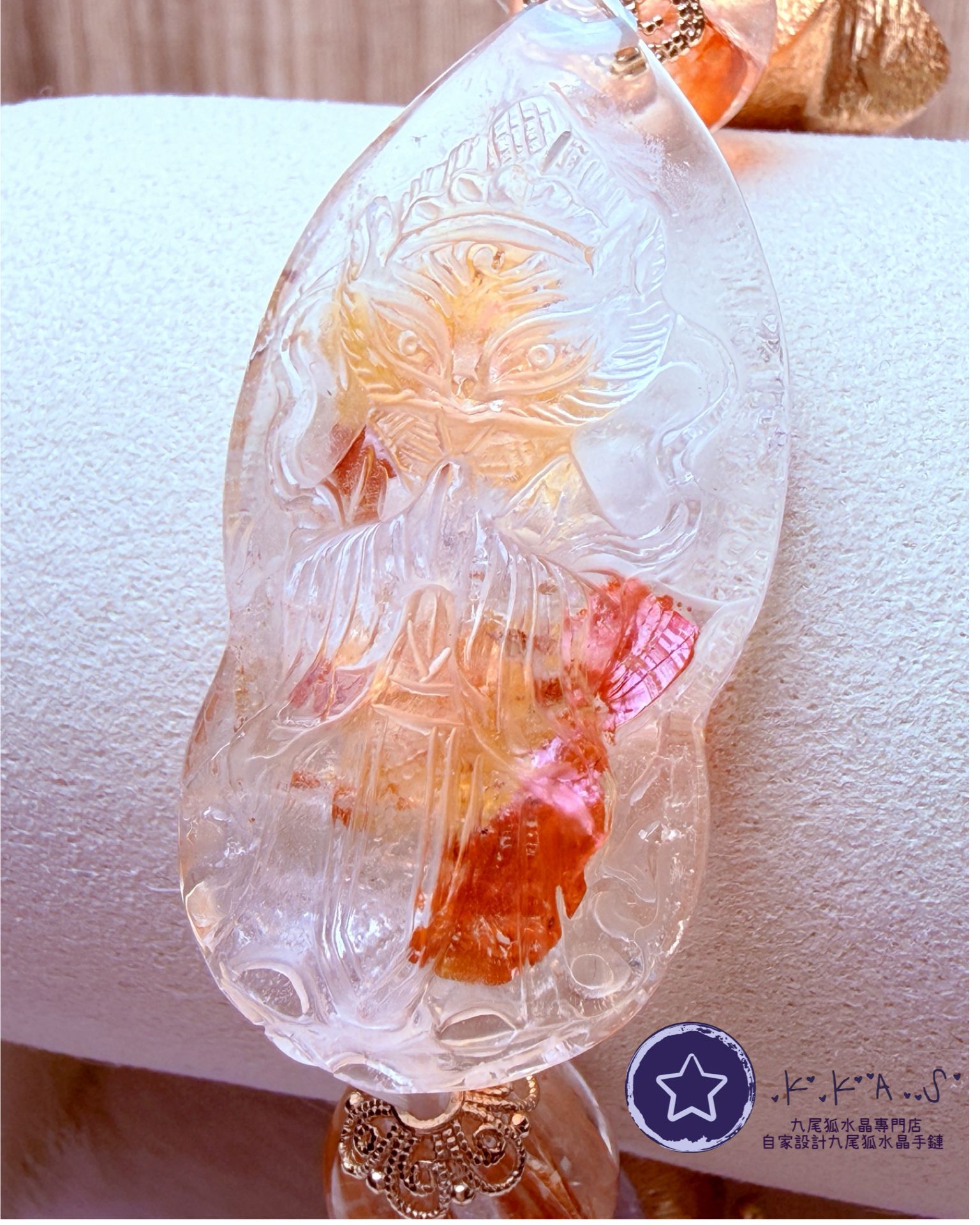 K00054 錦鯉膠花 修仙狐 自家設計手鏈