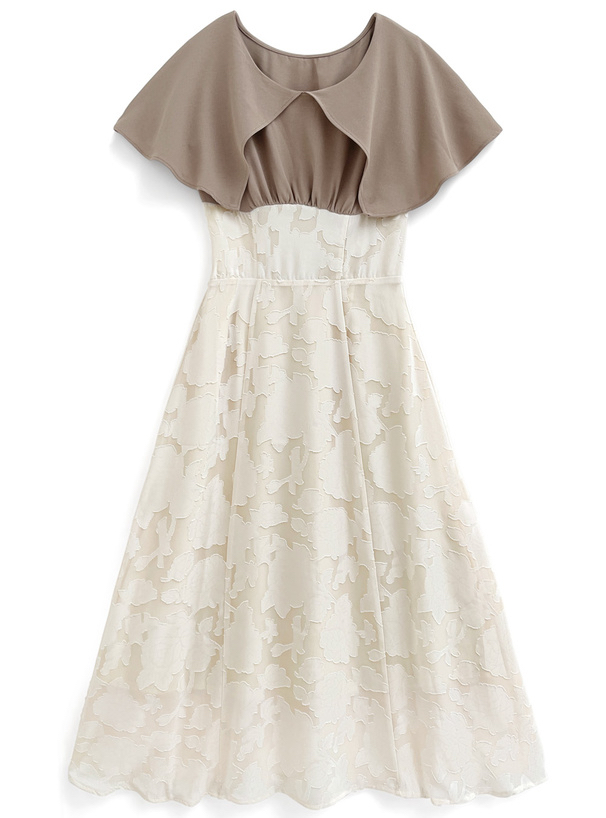 花卉圖案拼接連身裙[pr56]