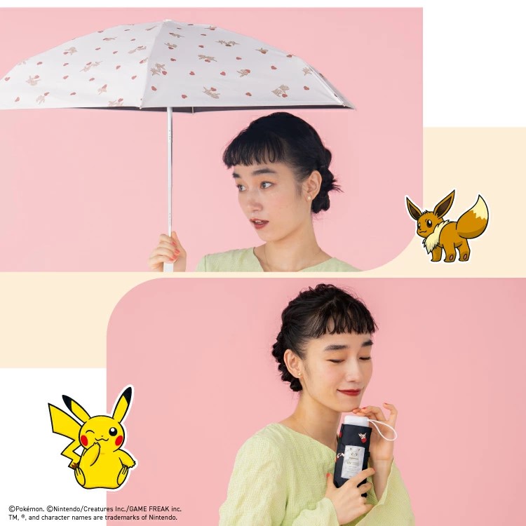 現貨🌸日本直送 | Wpc. x Pokémon寶可夢-迷你縮骨遮太陽傘/雨傘/100%完全遮光摺疊傘/晴雨兼用雨具
