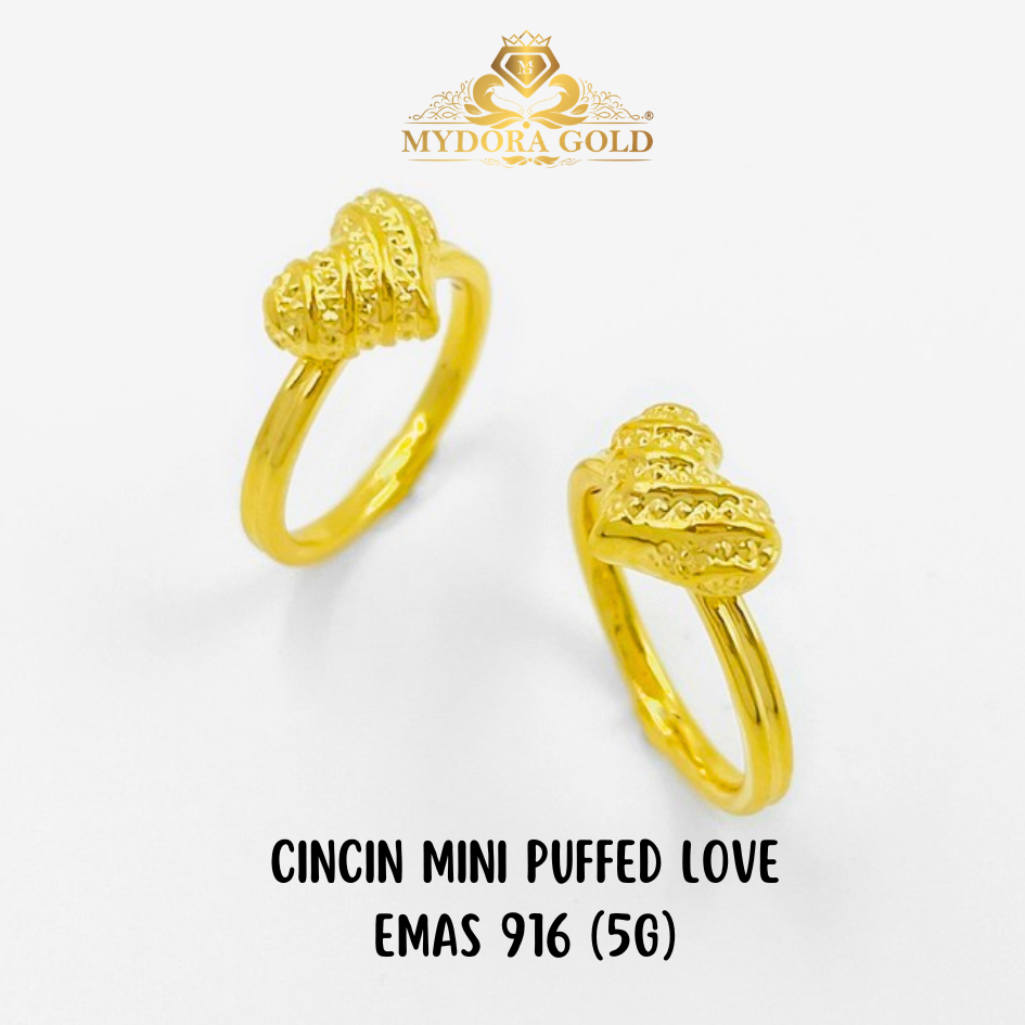MYDORA Cincin Mini Puffed Love (5G) l EMAS 916/22K