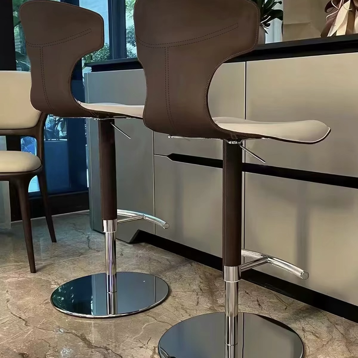 吧檯椅家用 意式升降旋轉吧椅 高腳凳輕奢高級感 島台椅 Chair