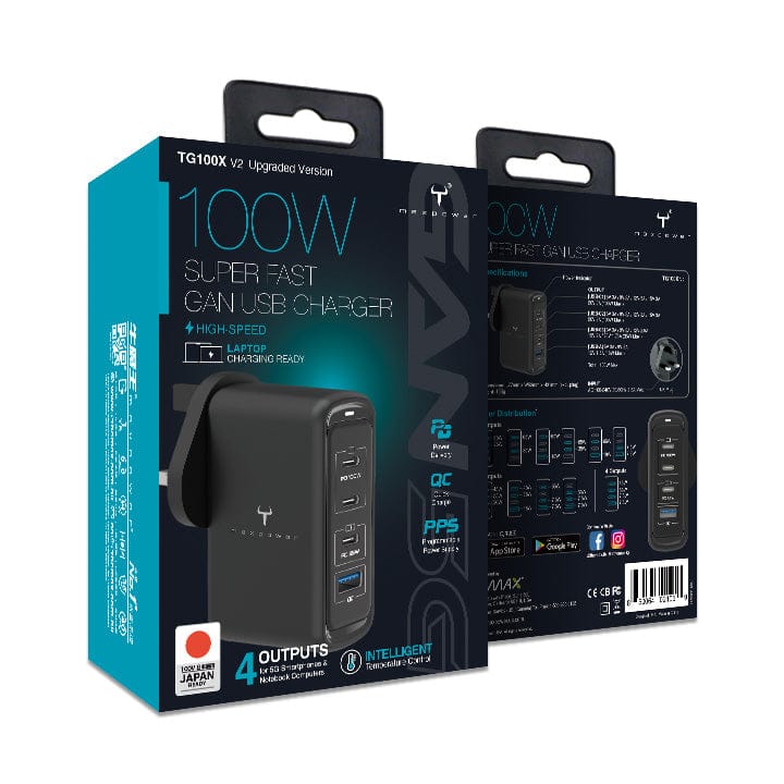 Maxpower TG100X V2 100W氮化鎵快速充電器