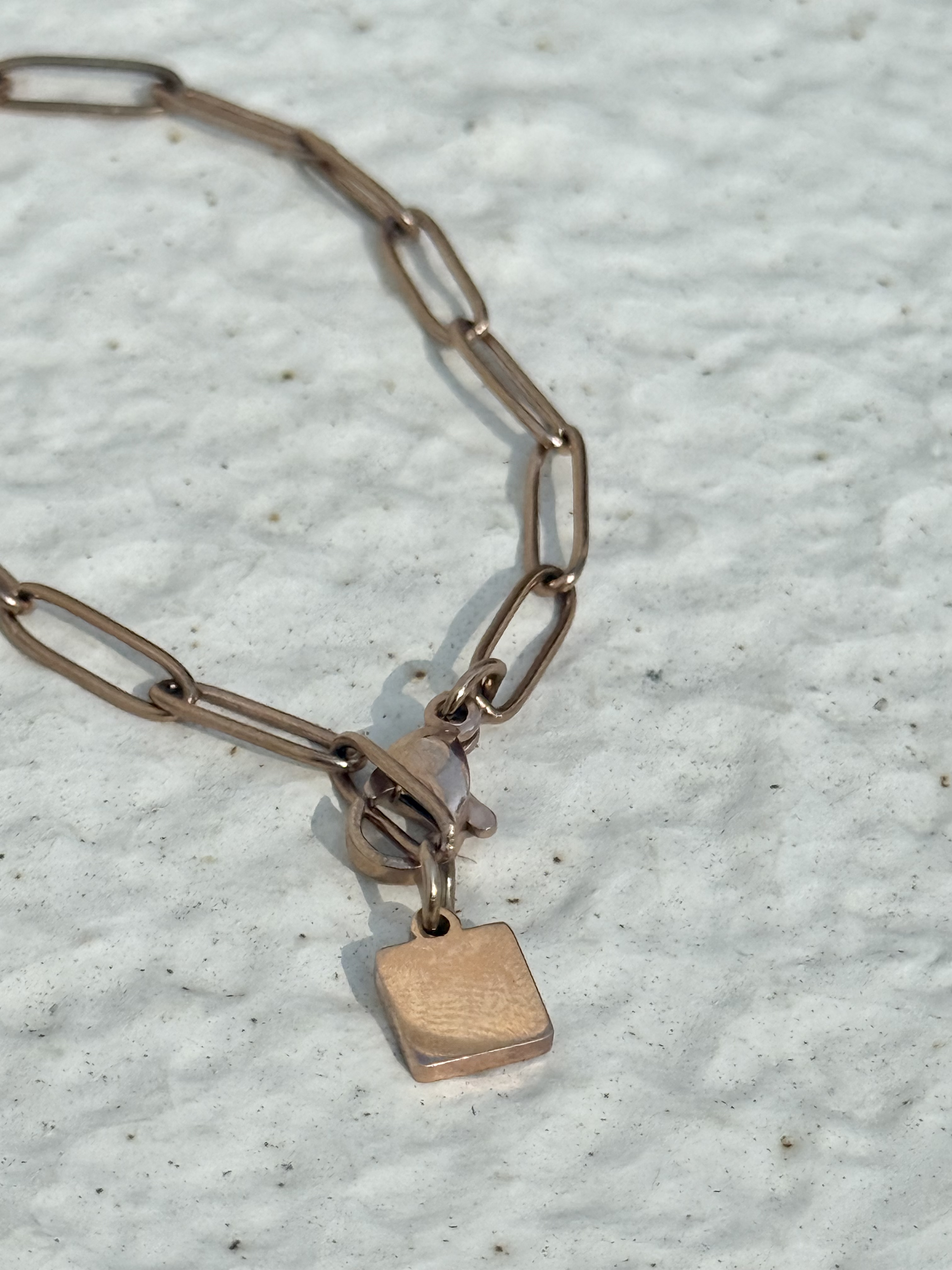Rose chain stainless bracelet