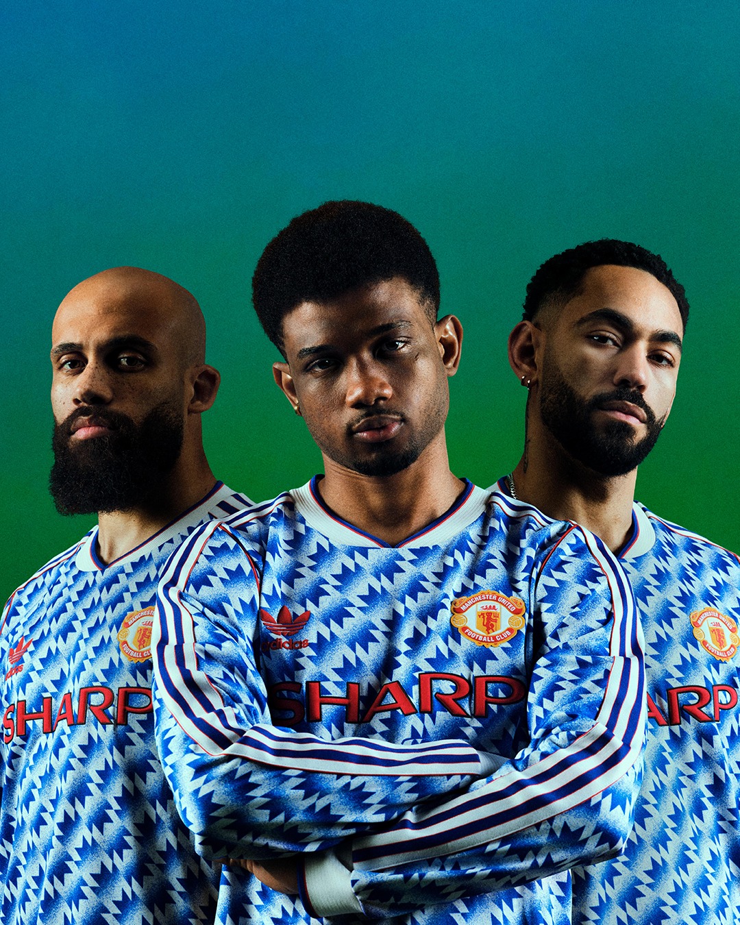 傳奇藍色美學 ⚽ Adidas Originals Manchester United 曼聯 1991/92 長袖復刻作客球衣 (可加印字) JM5498