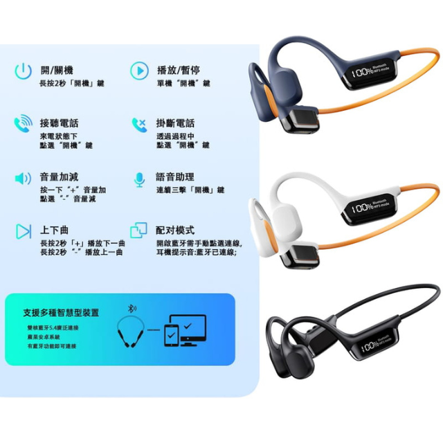 PowerRider CS10 MP3 防水骨傳導藍牙耳機 