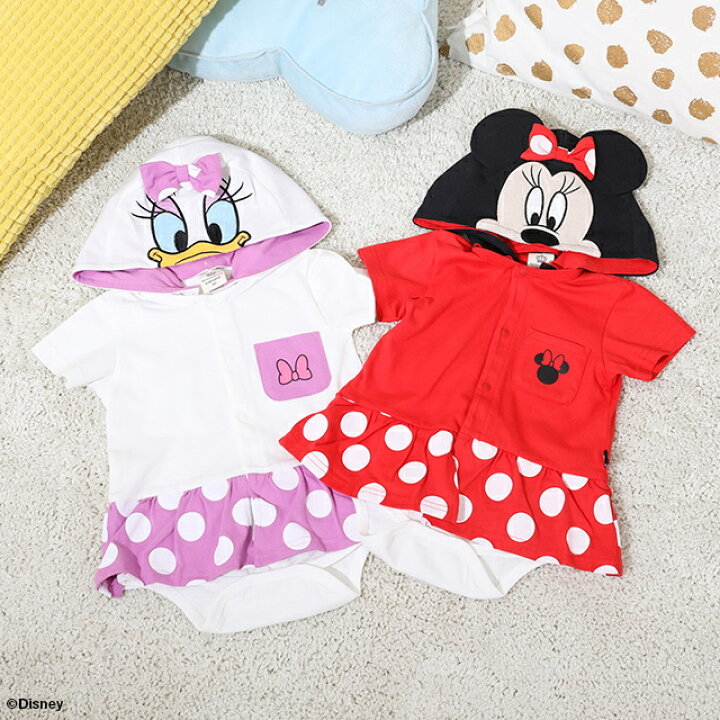 🇯🇵預訂 日本直送🇯🇵Babydoll x Disney兩色人物造型連帽短袖包屁裙