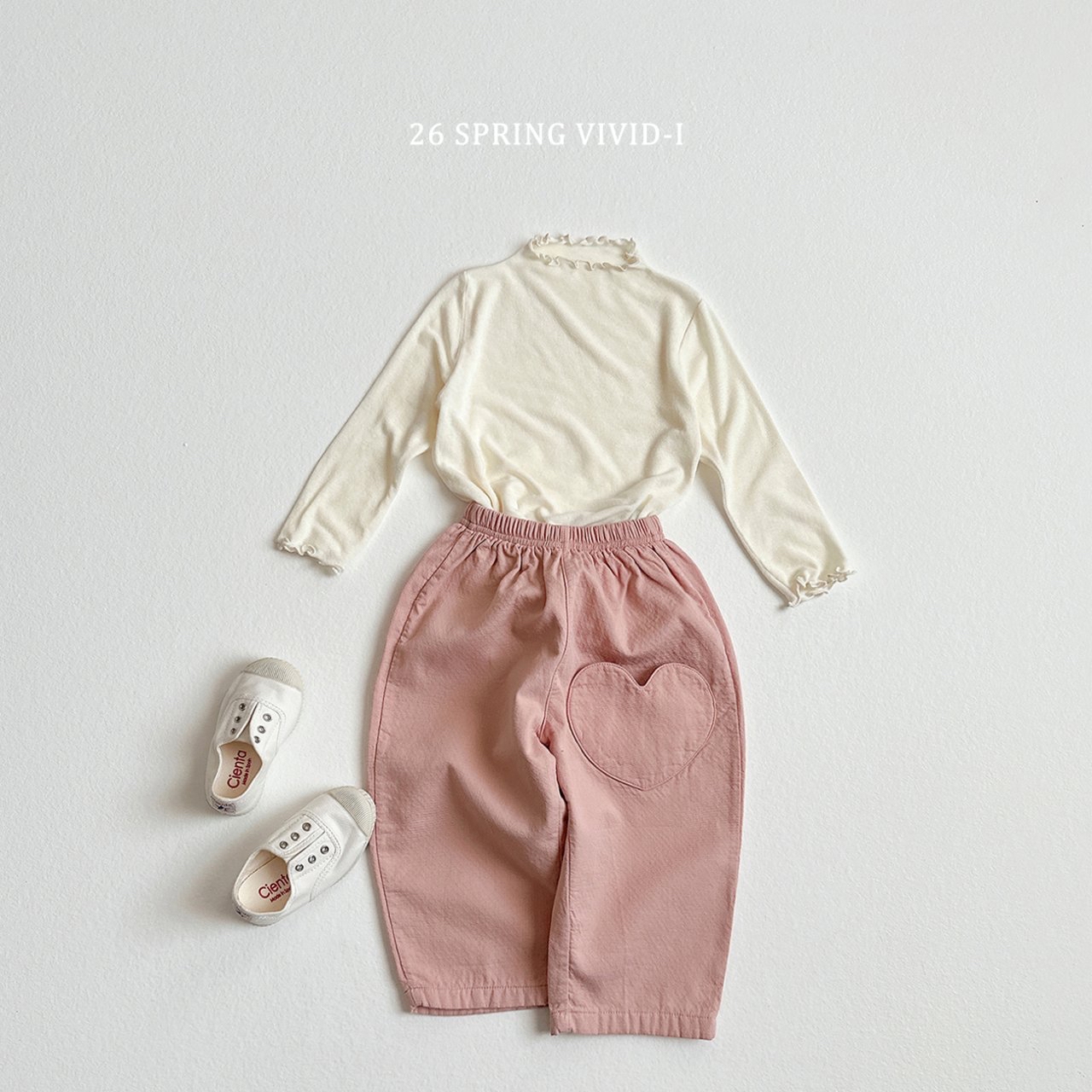 🌸預訂 韓國直送🌸🇰🇷VIVIDI兩色心形口袋寬鬆長褲