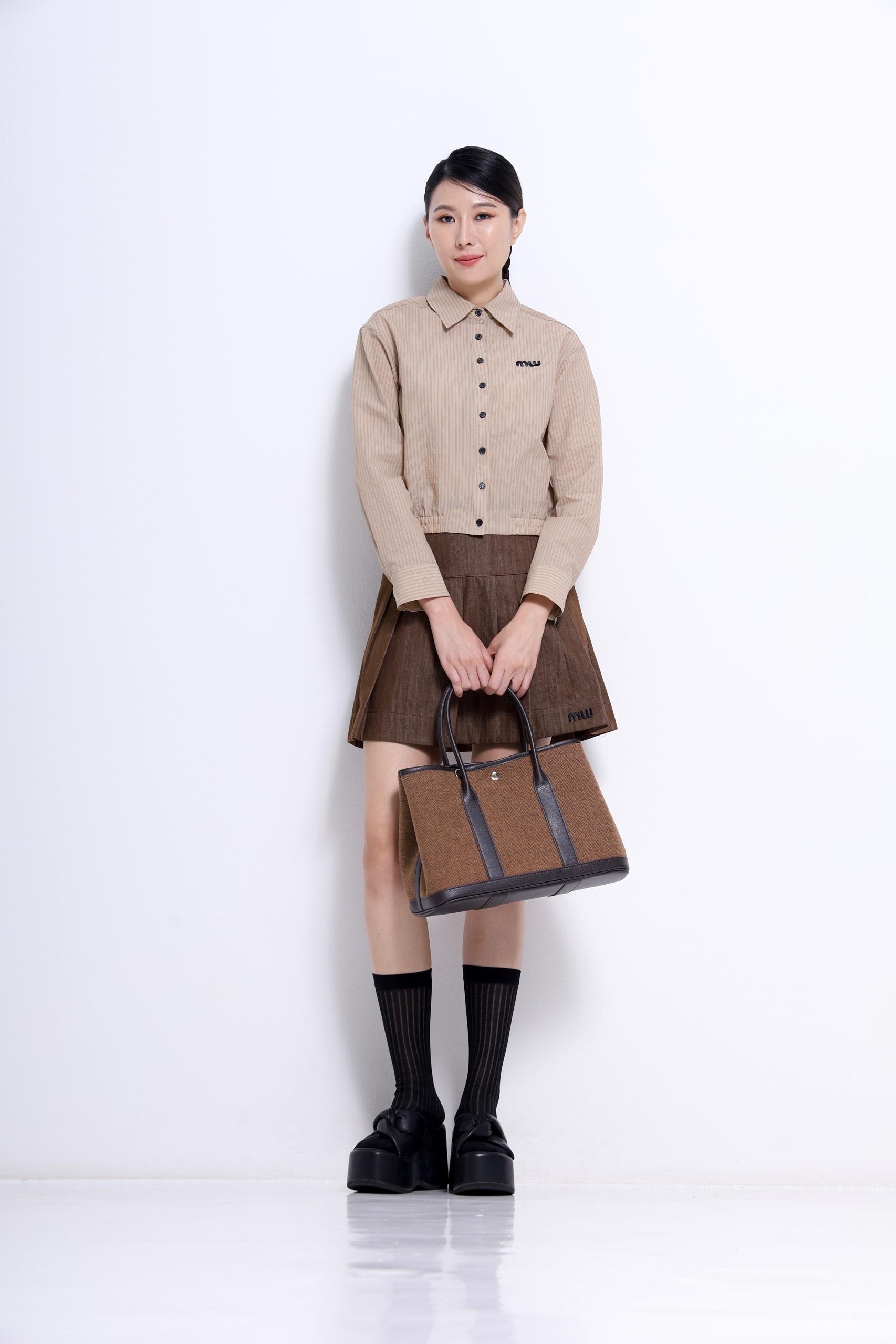 CS1416 Pleated Mini Skirt