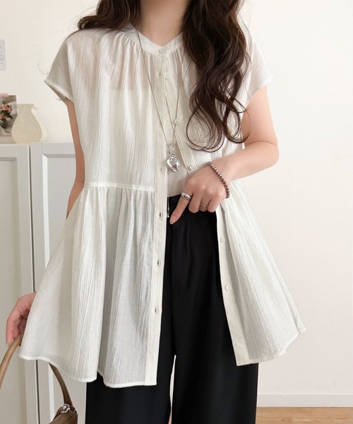 薄紗短袖襯衫【JT038】