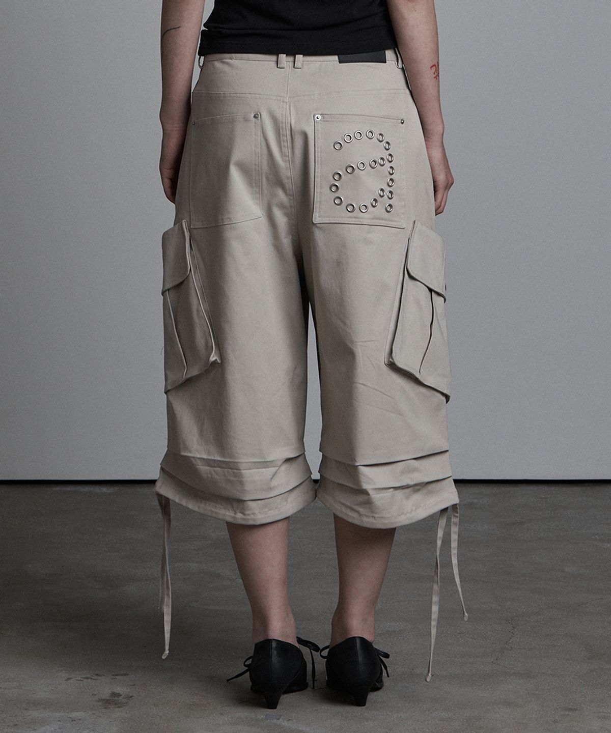 🇰🇷訂購｜asur 26SS｜String Eyelet Bermuda Pants 3色 