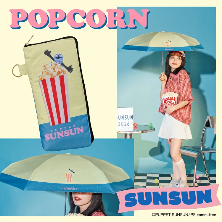 日本預訂📍Puppet sunsun x WPC圖案防UV縮骨遮 不包郵