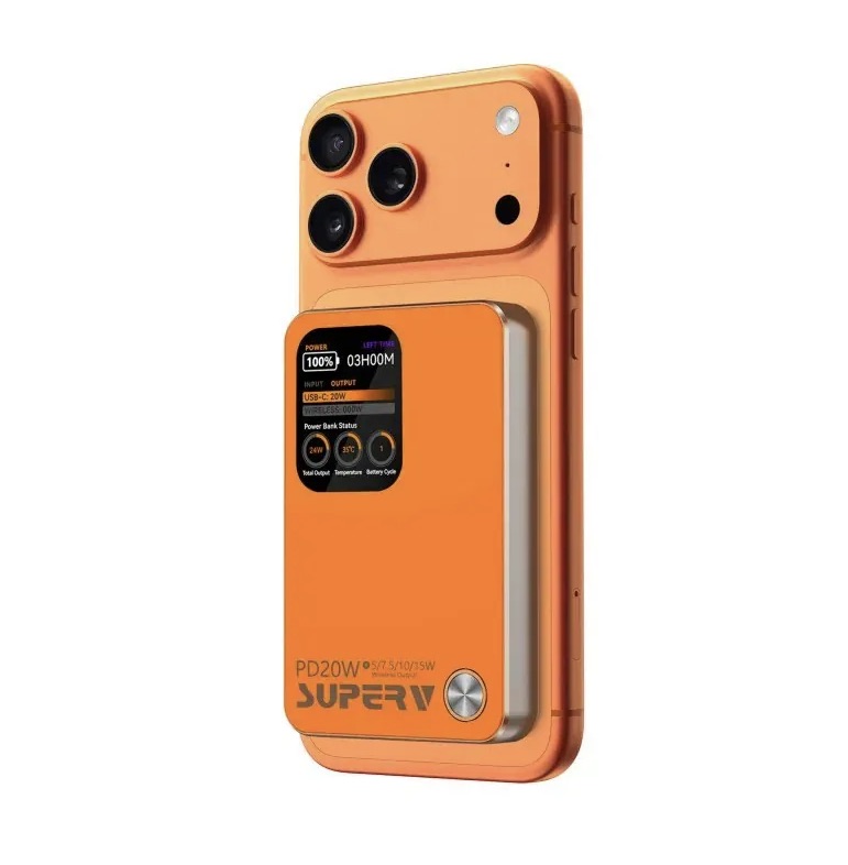「蘋果家族充電器」 - SUPERV 3C QR 認證 20W 10000mAh 實時溫度監測移動電源