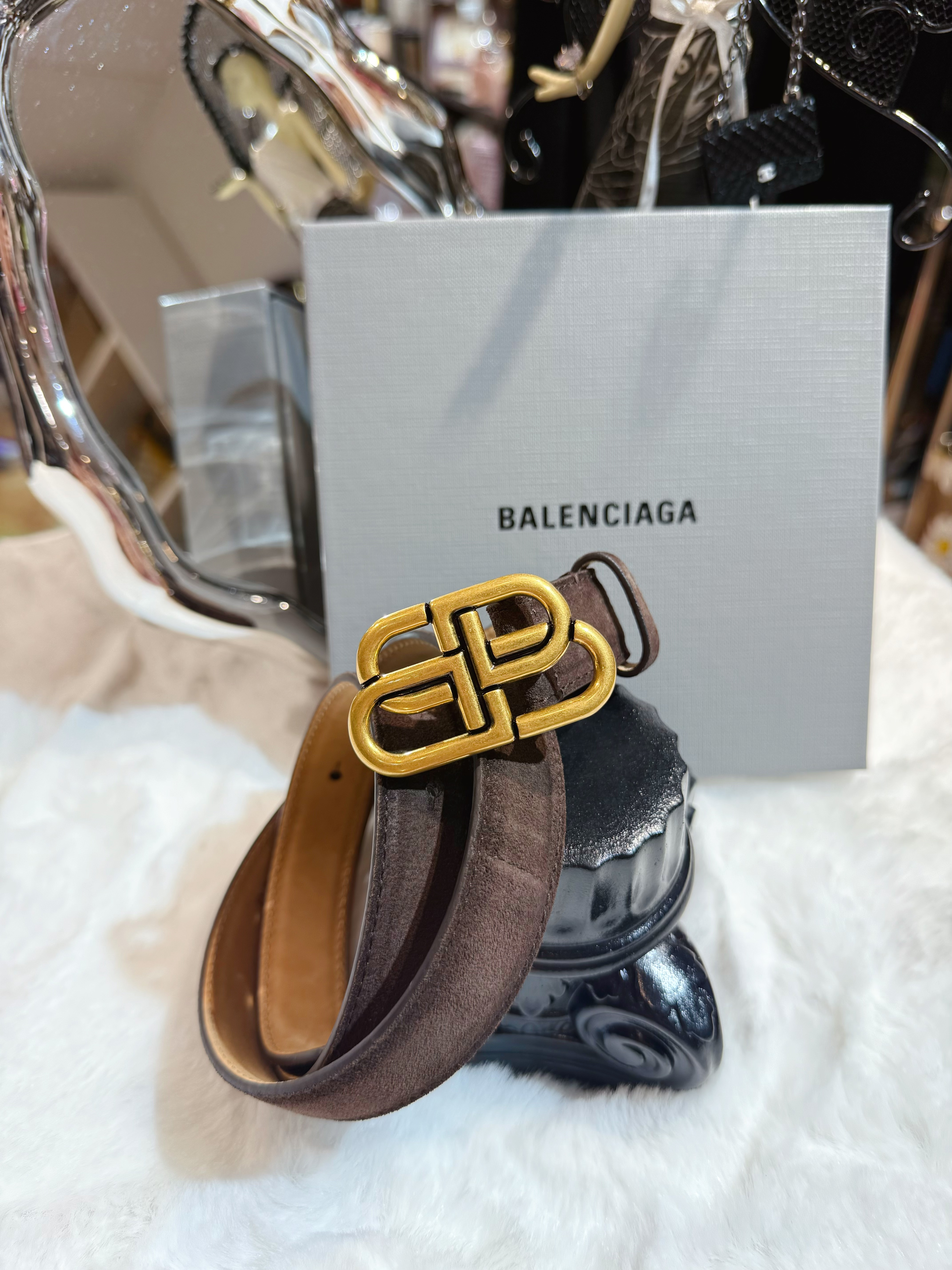 Balenciaga belt 80/brown