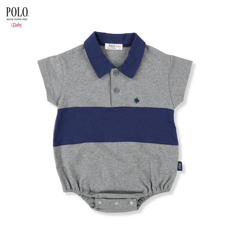 🇯🇵限量預訂 日本直送🇯🇵Polo Baby四色小馬刺繡粗條紋企領短袖包屁衣