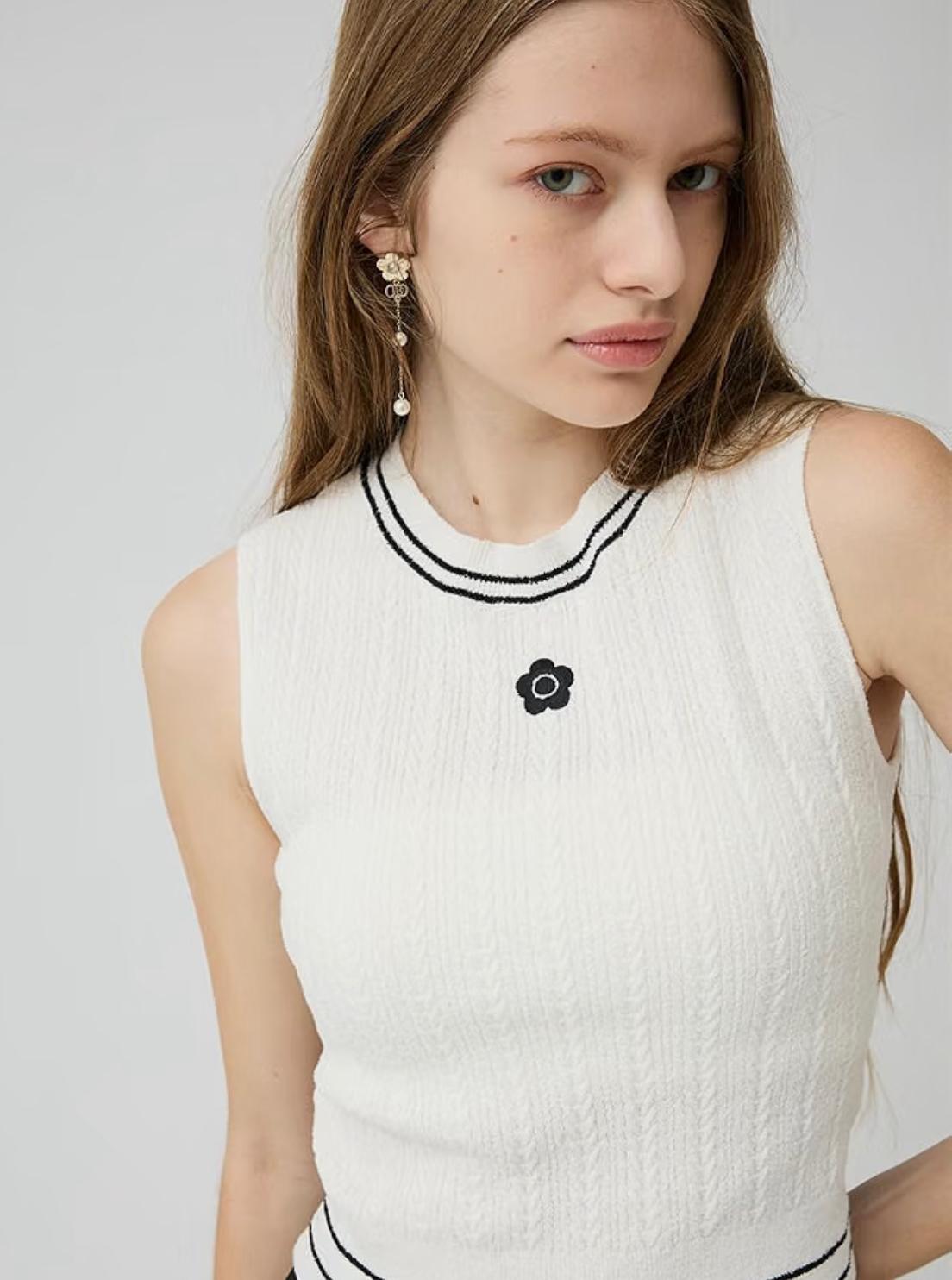 LILY BROWN x MARY QUANT 復古小雛菊珍珠流蘇耳環