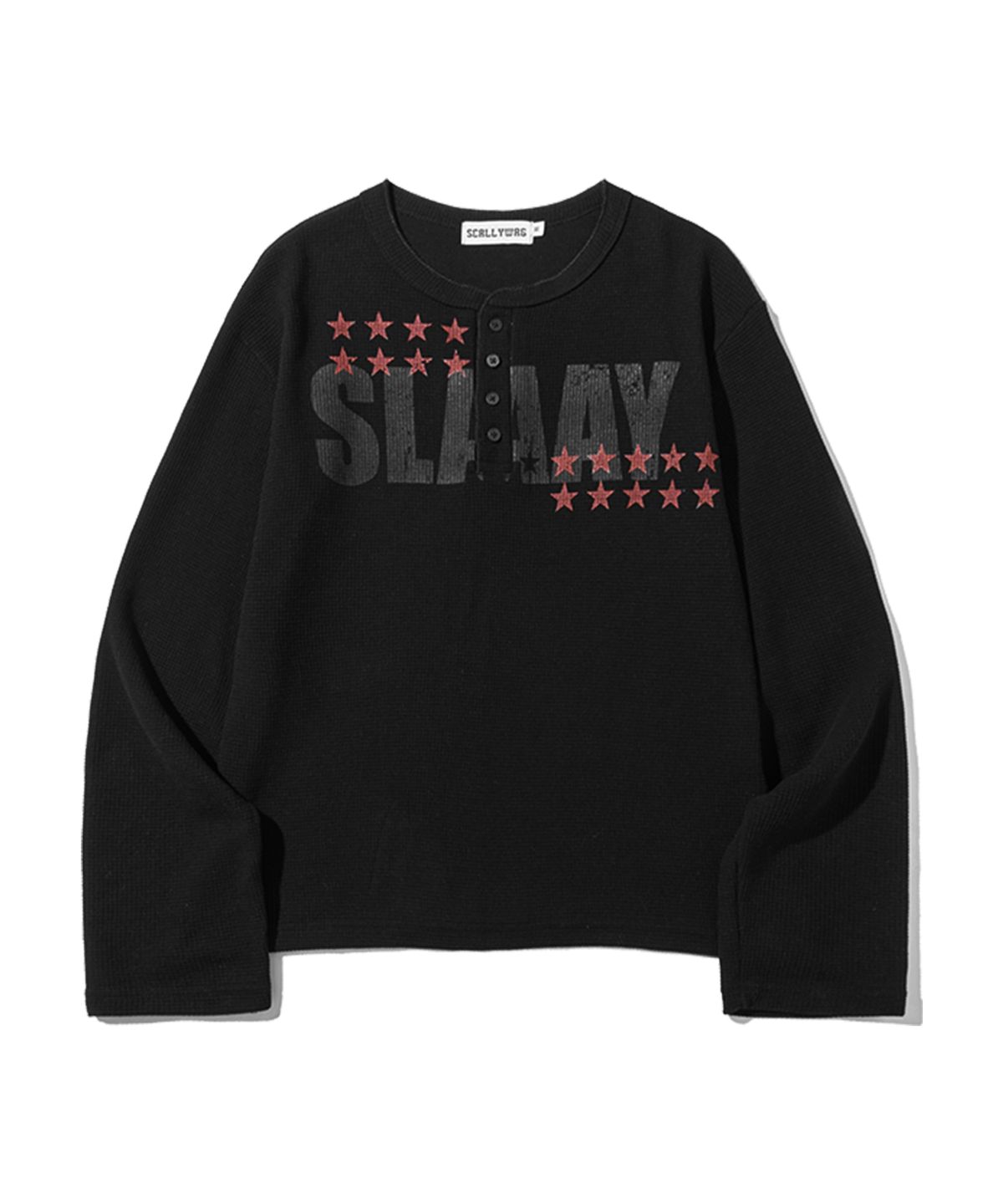 🇰🇷訂購｜SCALLYWAG 26SS｜SLAAY Waffle Henley Neck Long Sleeve 2色 