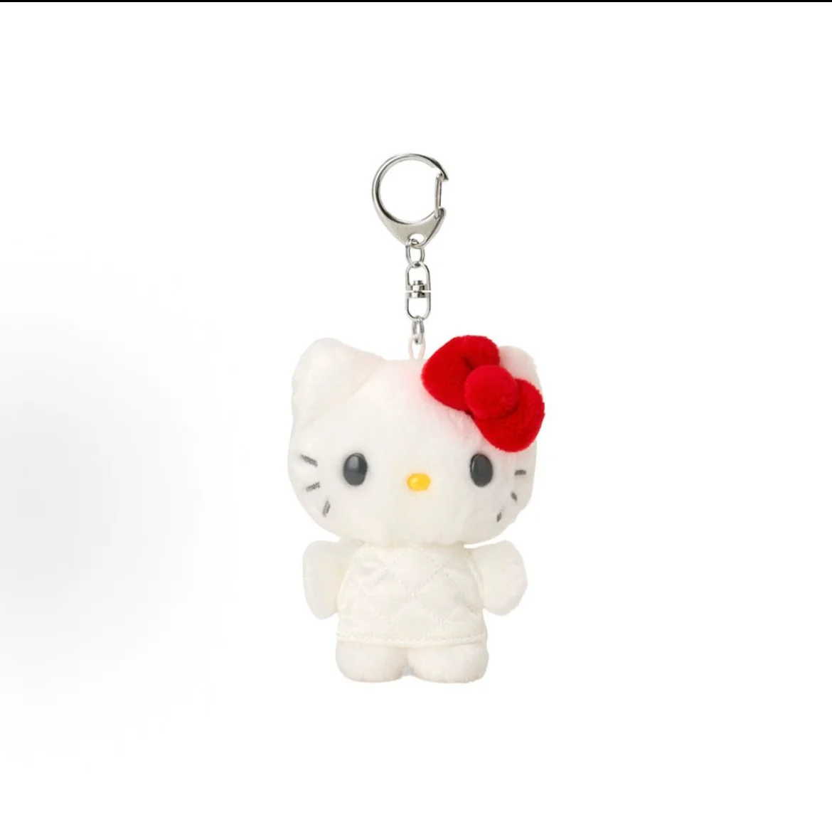 [現貨] Sanrio Hello Kitty 懷舊絎縫系列 公仔匙扣 白色