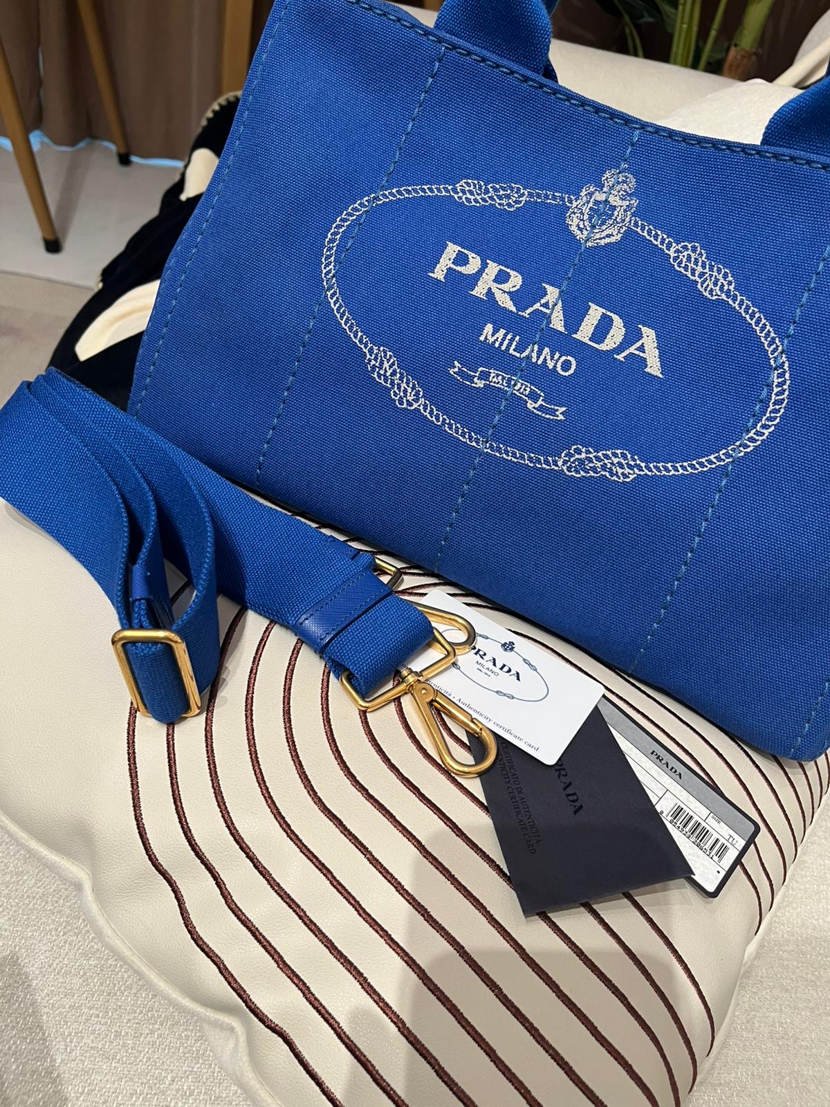 Prada canvas 2way bag BN2642 100%Authentic,98%new