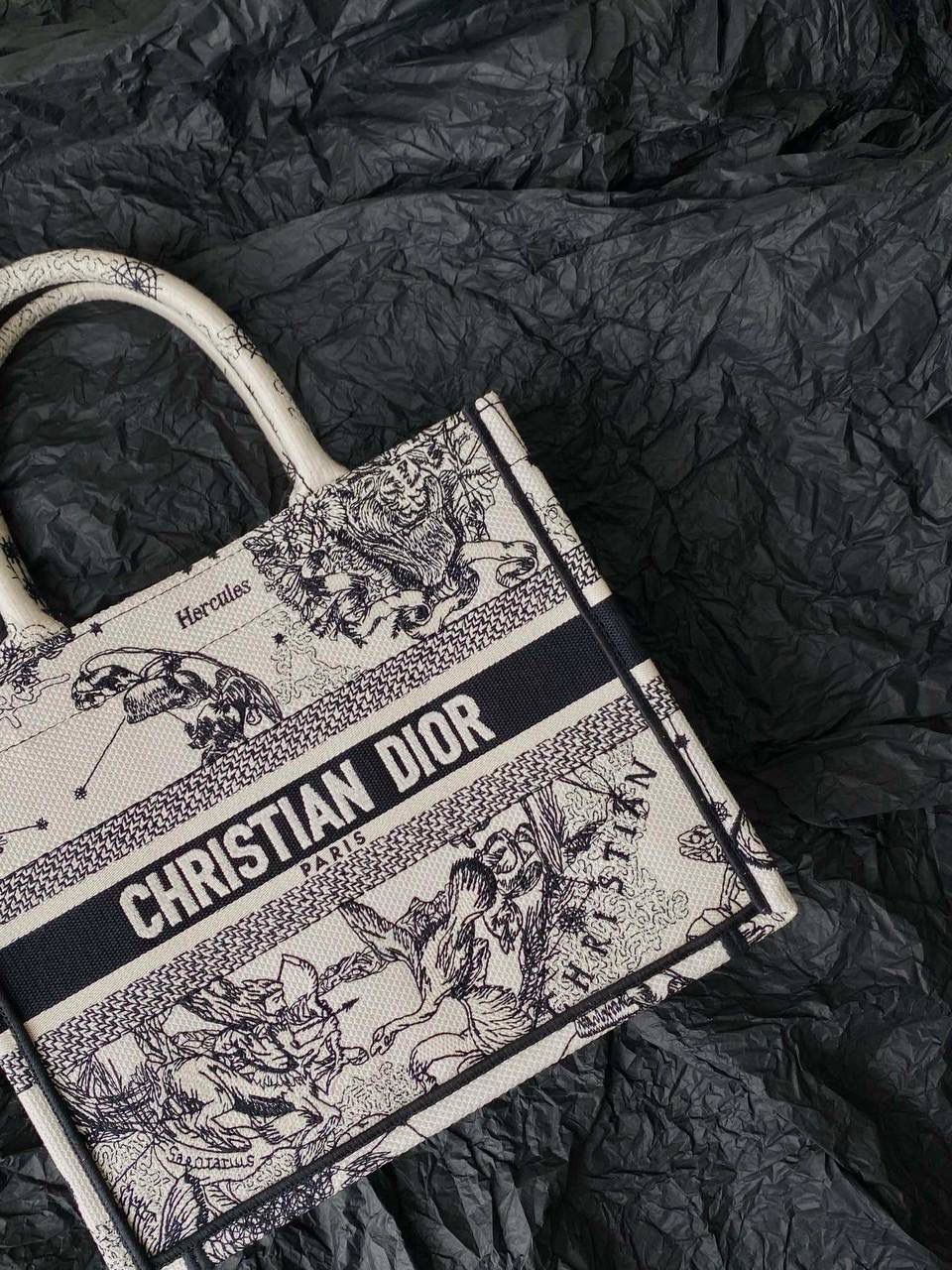 🈶限量星座，小号 𝗗𝗜𝗢𝗥 𝗕𝗼𝗼𝗸 𝘁𝗼𝘁𝗲 购物袋 比mini号大些，比原来的小号小一点‼️ 全手工立体刺绣 凹凸有致 浓厚的复古艺术气息简直是行走的艺术品 超大容量更是吹爆它 🤩🔥 特别适合想把整个家带出门的姑娘 妈咪袋 公文包 旅行出游好帮手 时髦精凹造型必须拥有🤟🏻😎 size:26.5×21×14cm