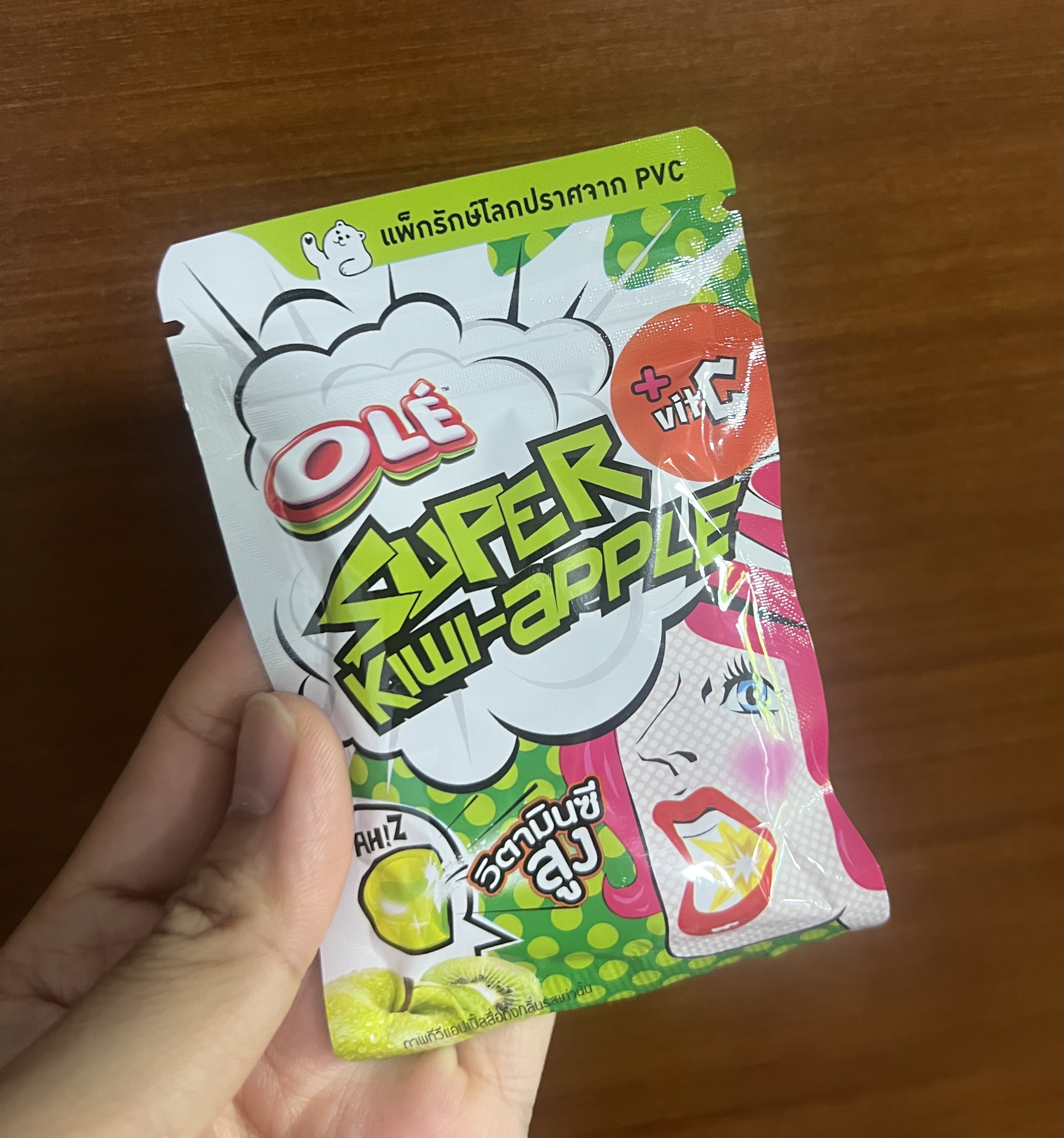 💟現貨💟🇨🇷泰國OLE SUPER KIWI-APPLE 奇異果+蘋果味酸糖 x8