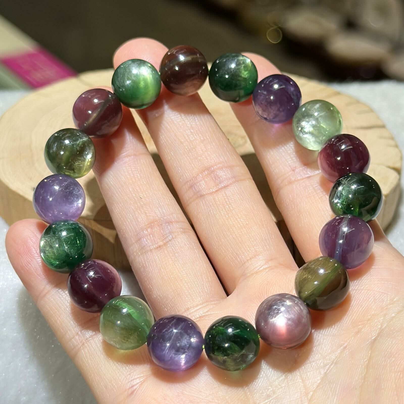 彩鋰雲母手串 11 mm +/-