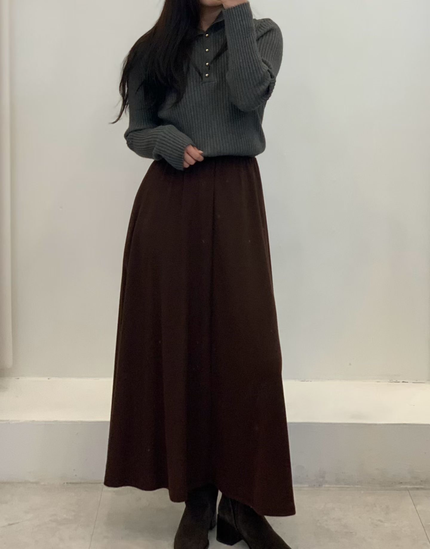 TOP24_12A 小金扣開領TOP (3色)