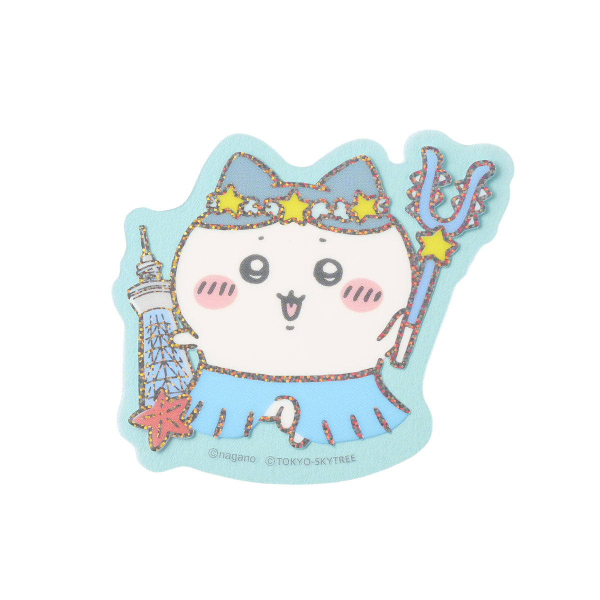  🎀【預訂】 Chiikawa 人魚島的秘密 x 星空晴空塔貼紙 - Hachiware