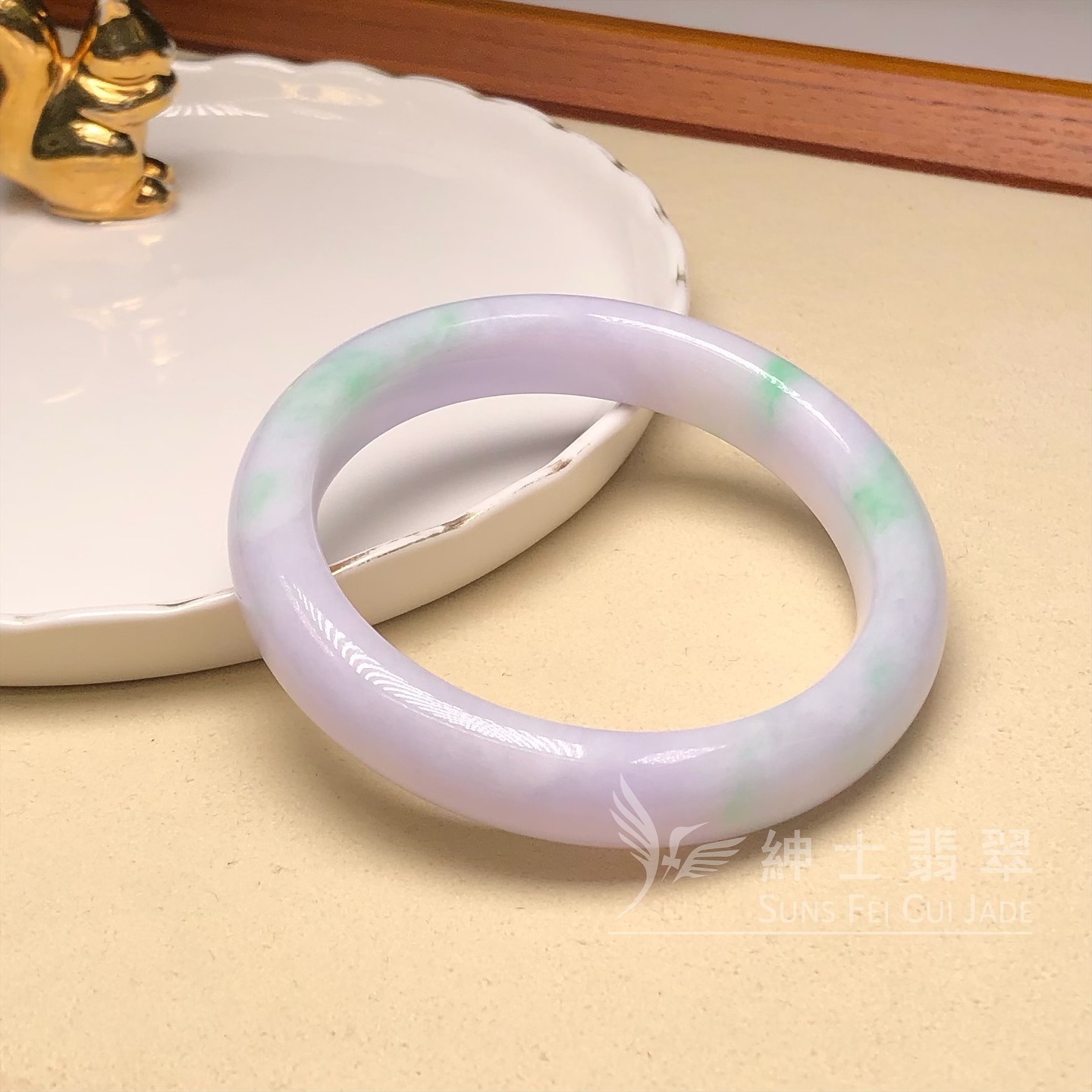 白底青福鐲55.2mm