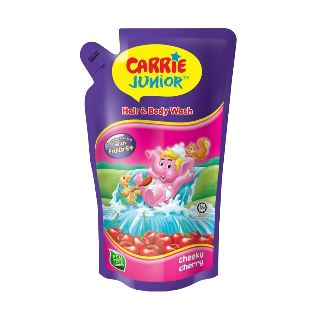 Carrie Junior Baby Hair & Body Wash Refill Pack - 500g - C. CHERRY