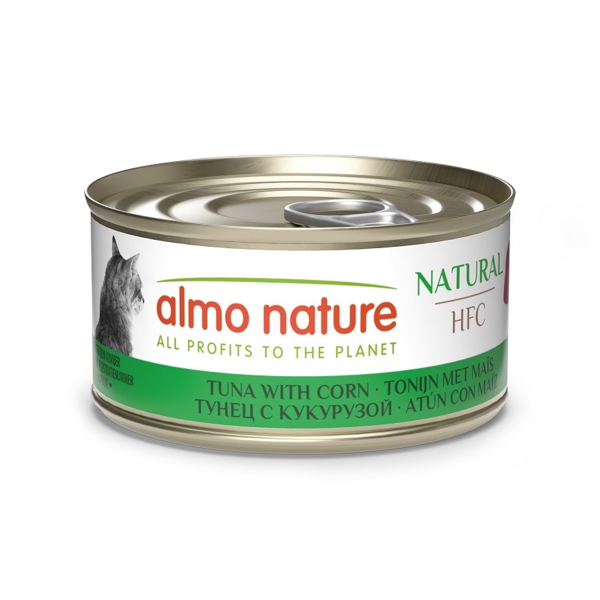 Almo Nature (HFC) 吞拿魚+粟米 貓罐頭 70g