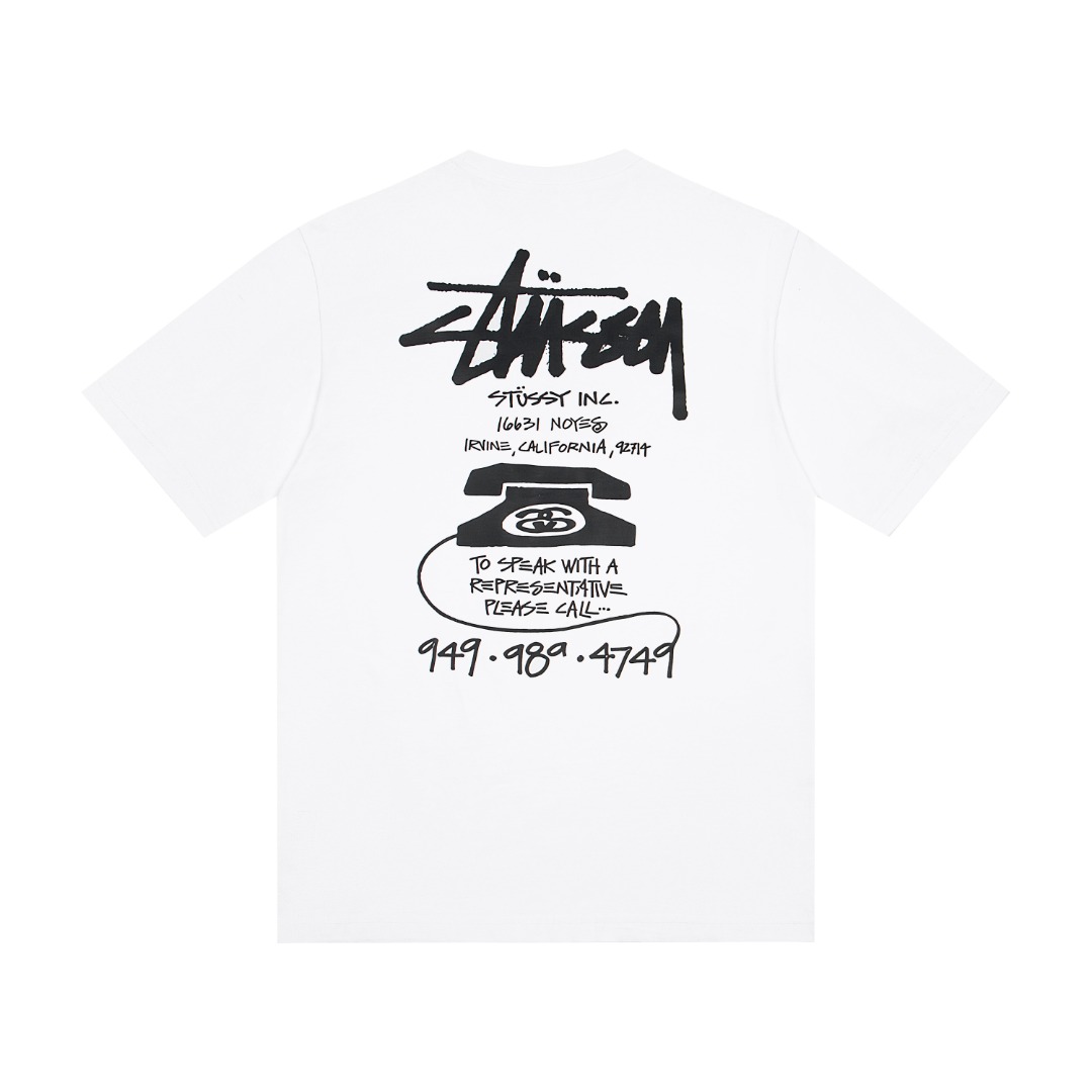 Stussy Old Phone Pigment Dyed Tee