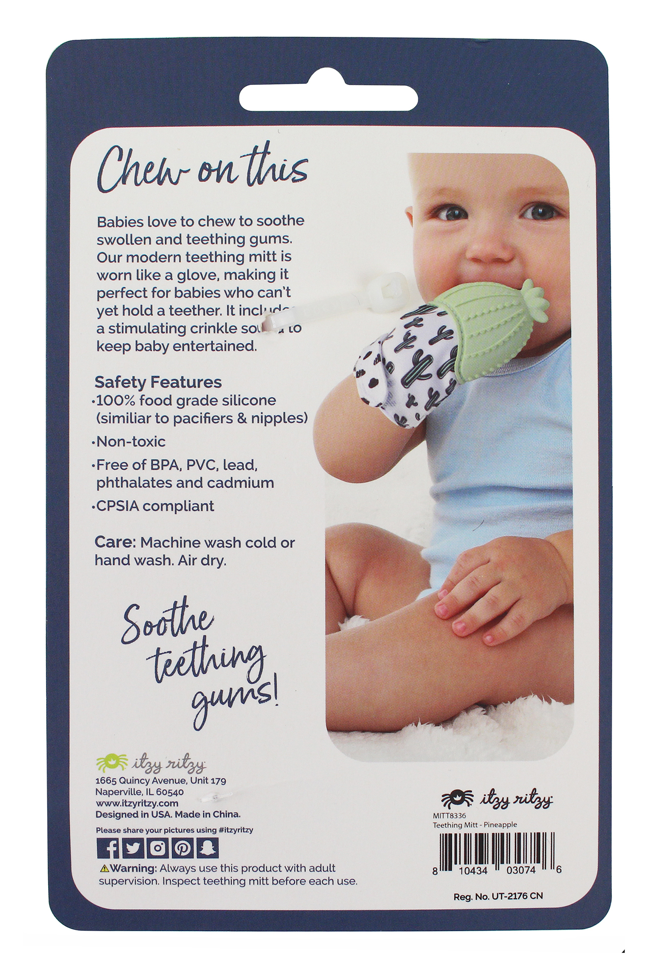 Teething Mitten - Pineapple